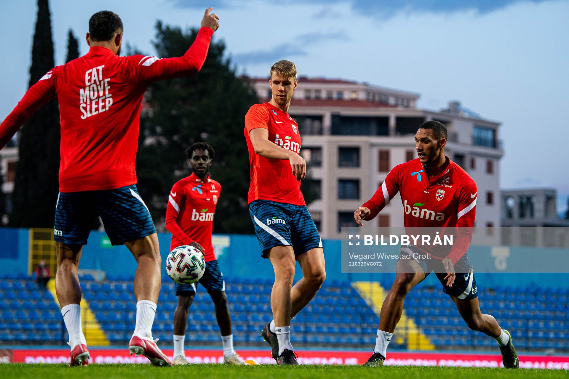 Kristoffer Ajer and Ruben Gabrielsen of the Norwegian