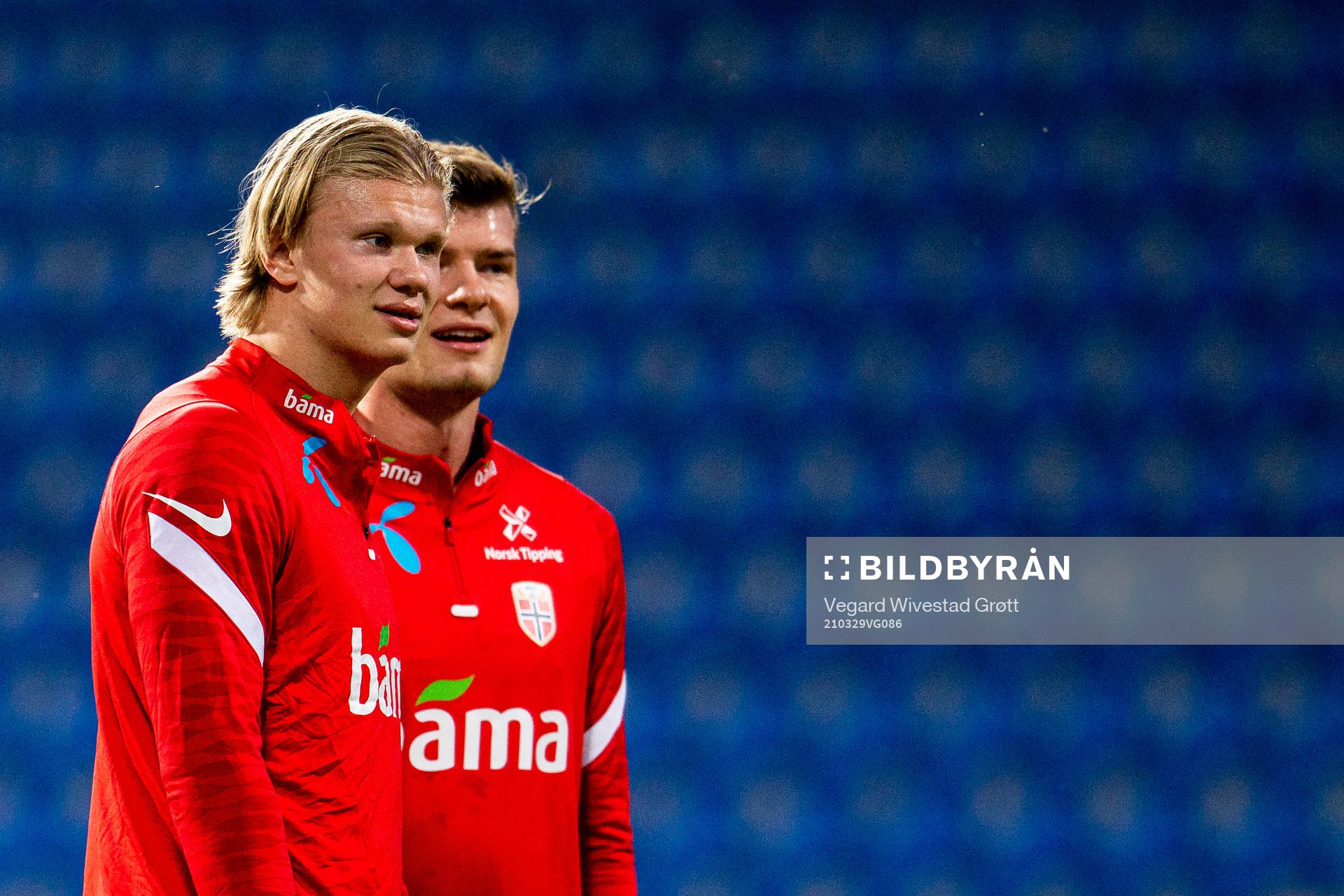 Erling Braut Haaland and Alexander Sørloth of the