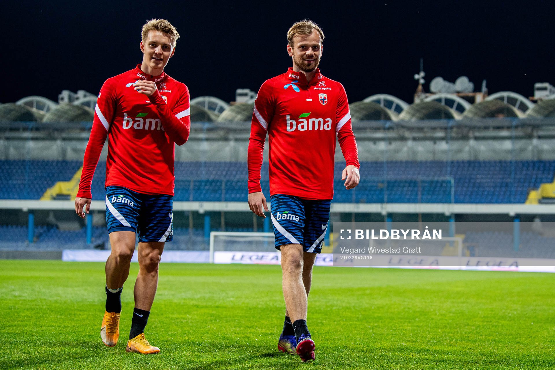 Martin Ødegaard and Iver Fossum of the Norwegian national