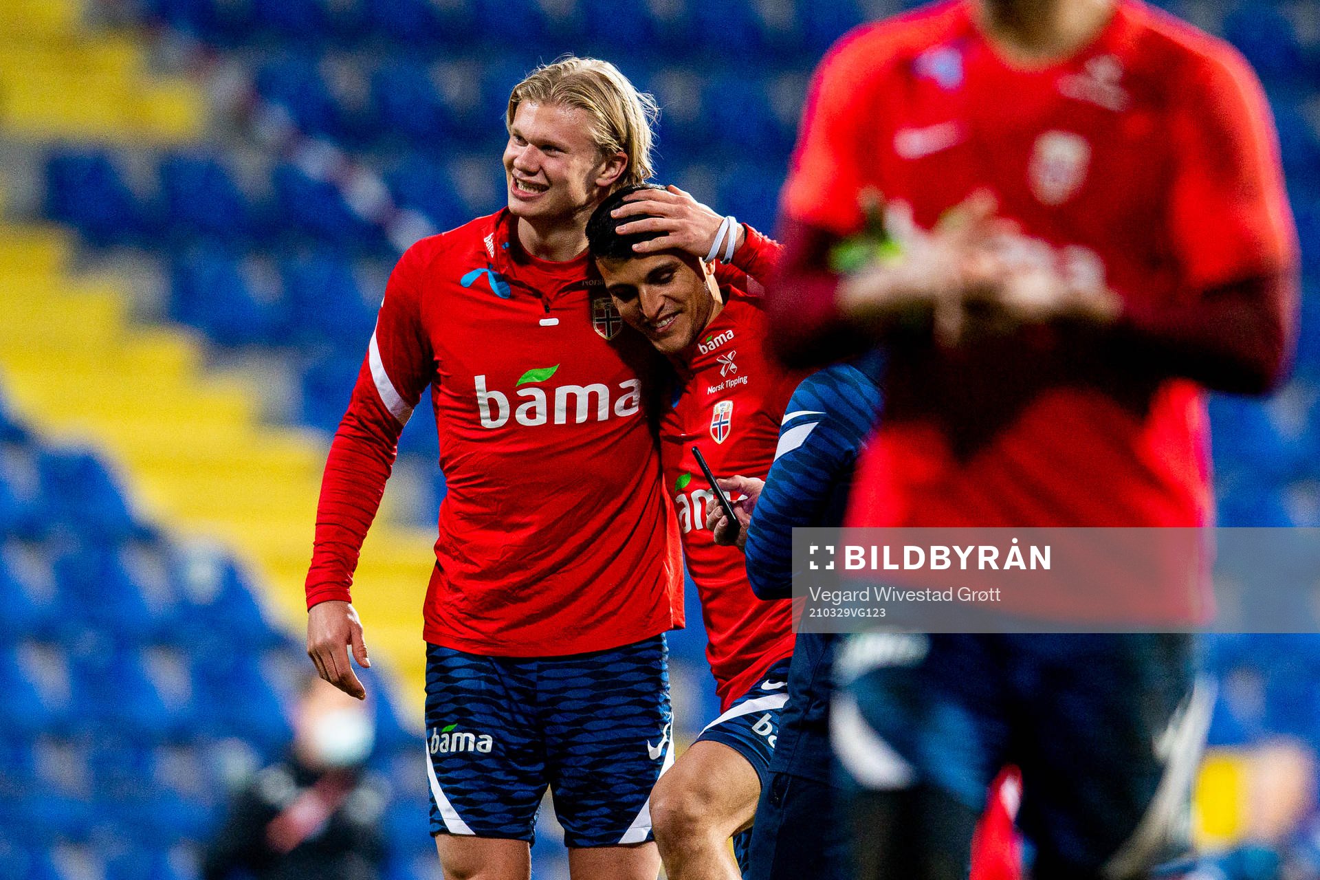 Erling Braut Haaland and Mohamed Elyounoussi of the