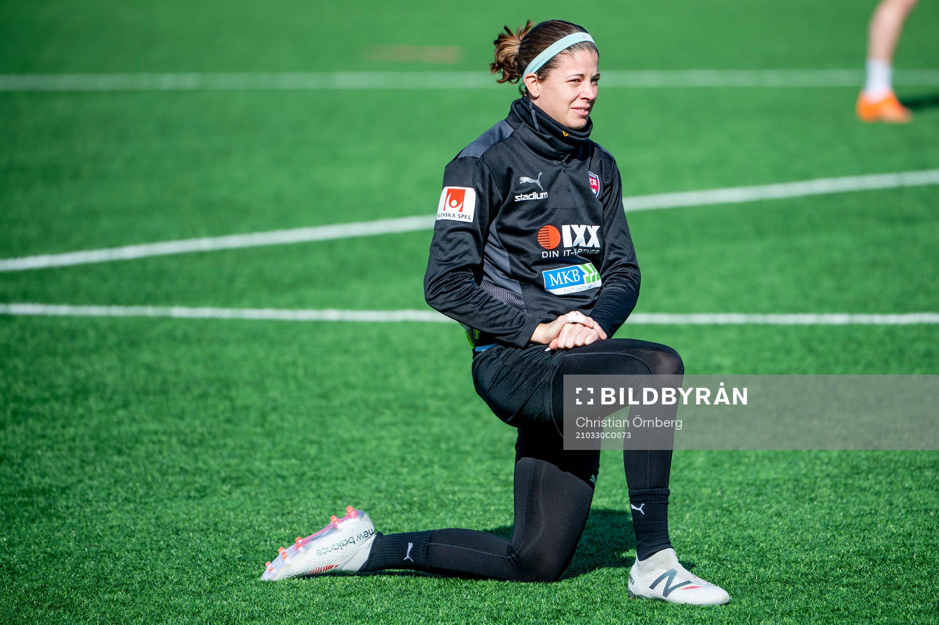 Rosengårds målvakt Stephanie Labbéunder en träning med