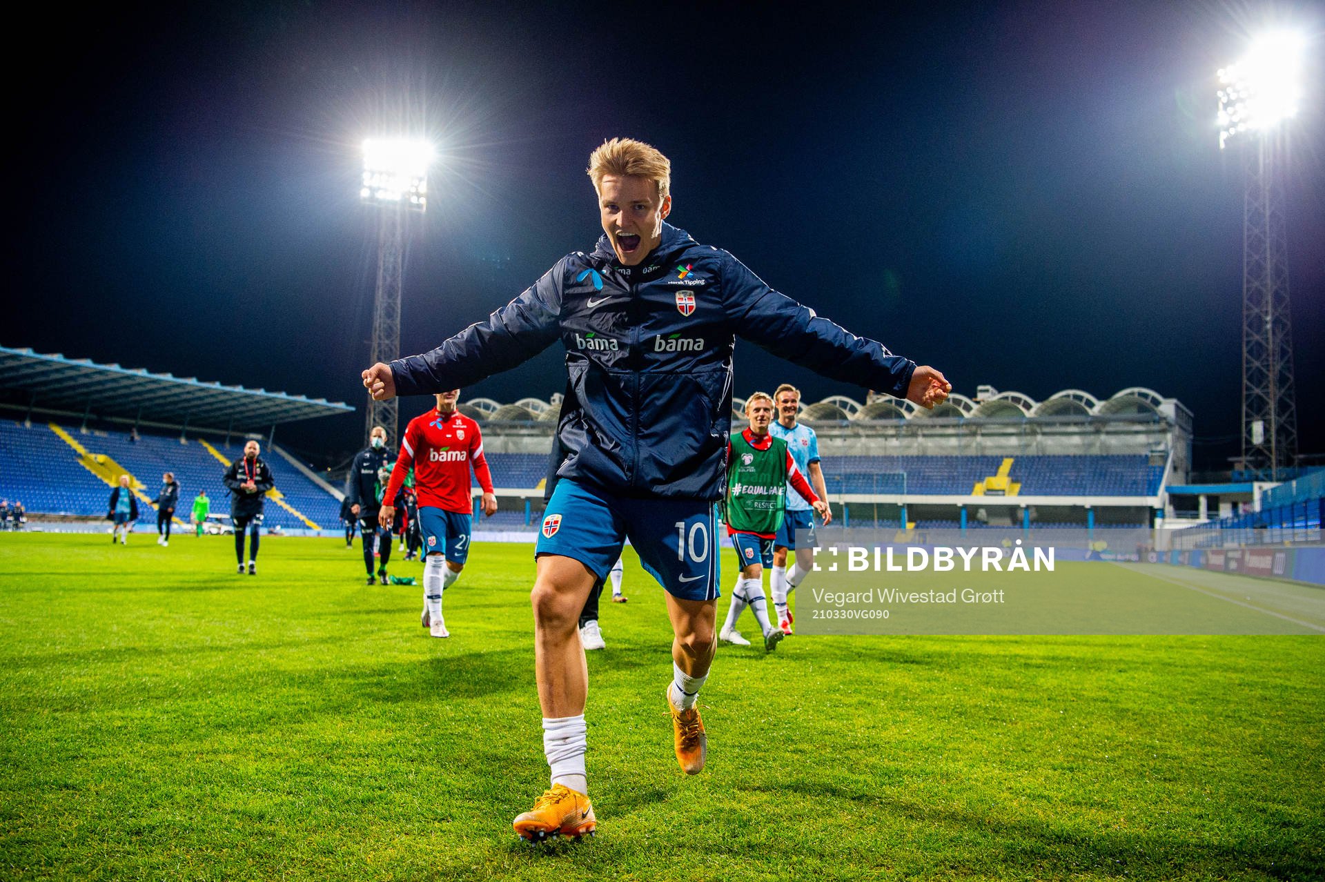 Martin Ødegaard of Norway celebrates