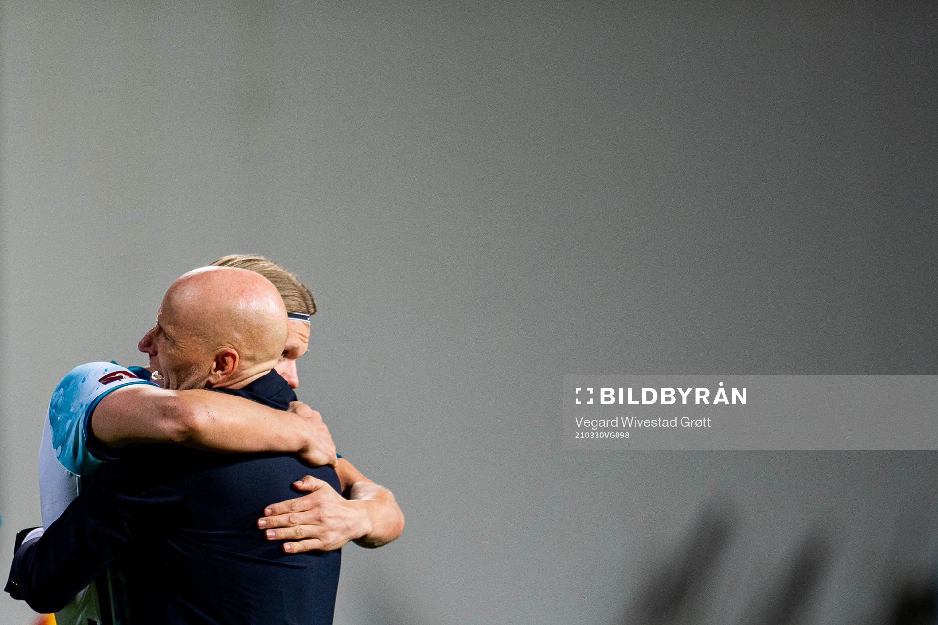 Erling Braut Haaland and Ståle Solbakken, head coach of