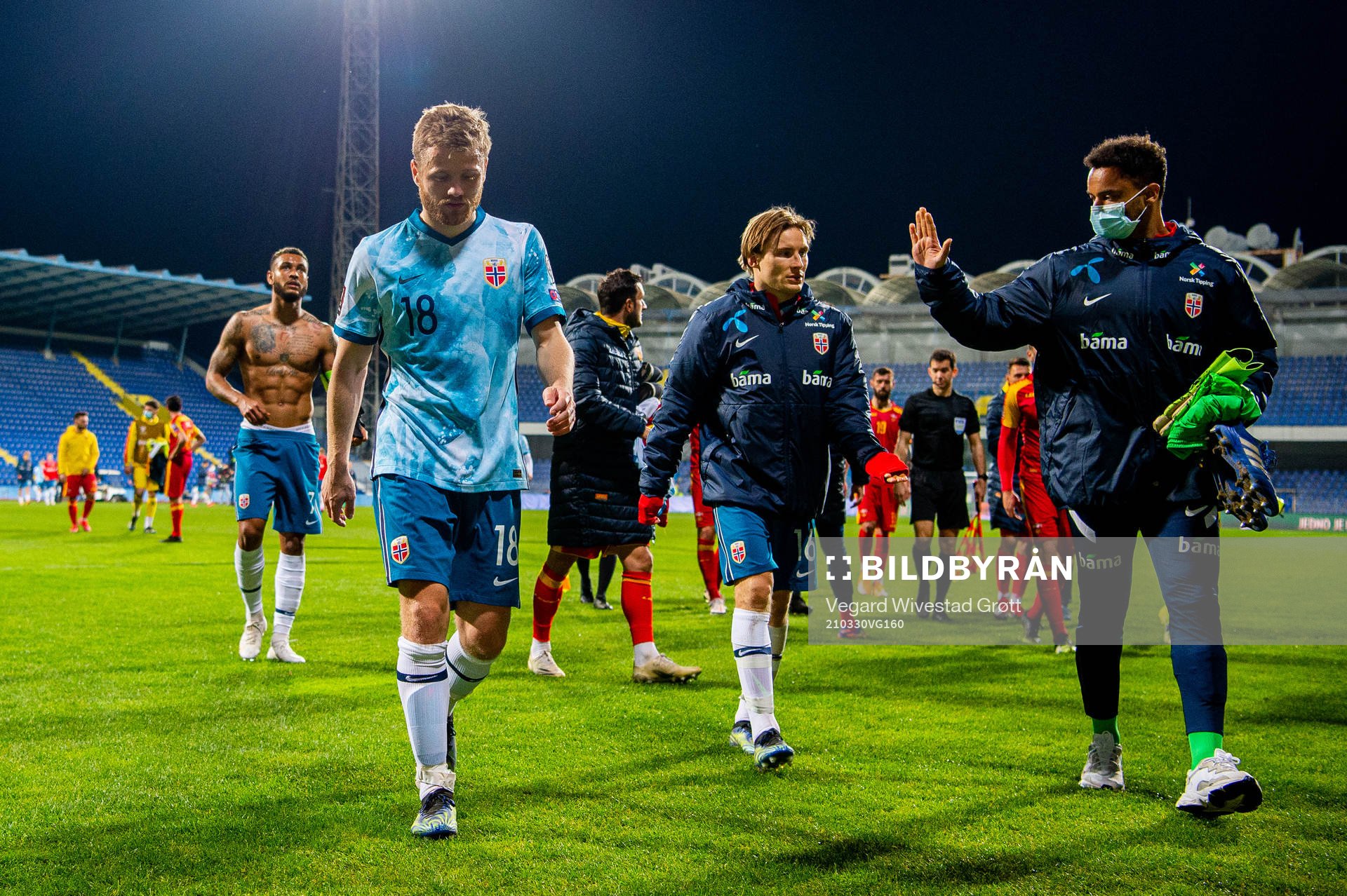 Fredrik Midtsjø, Jonas Svensson and goalkeeper Sten