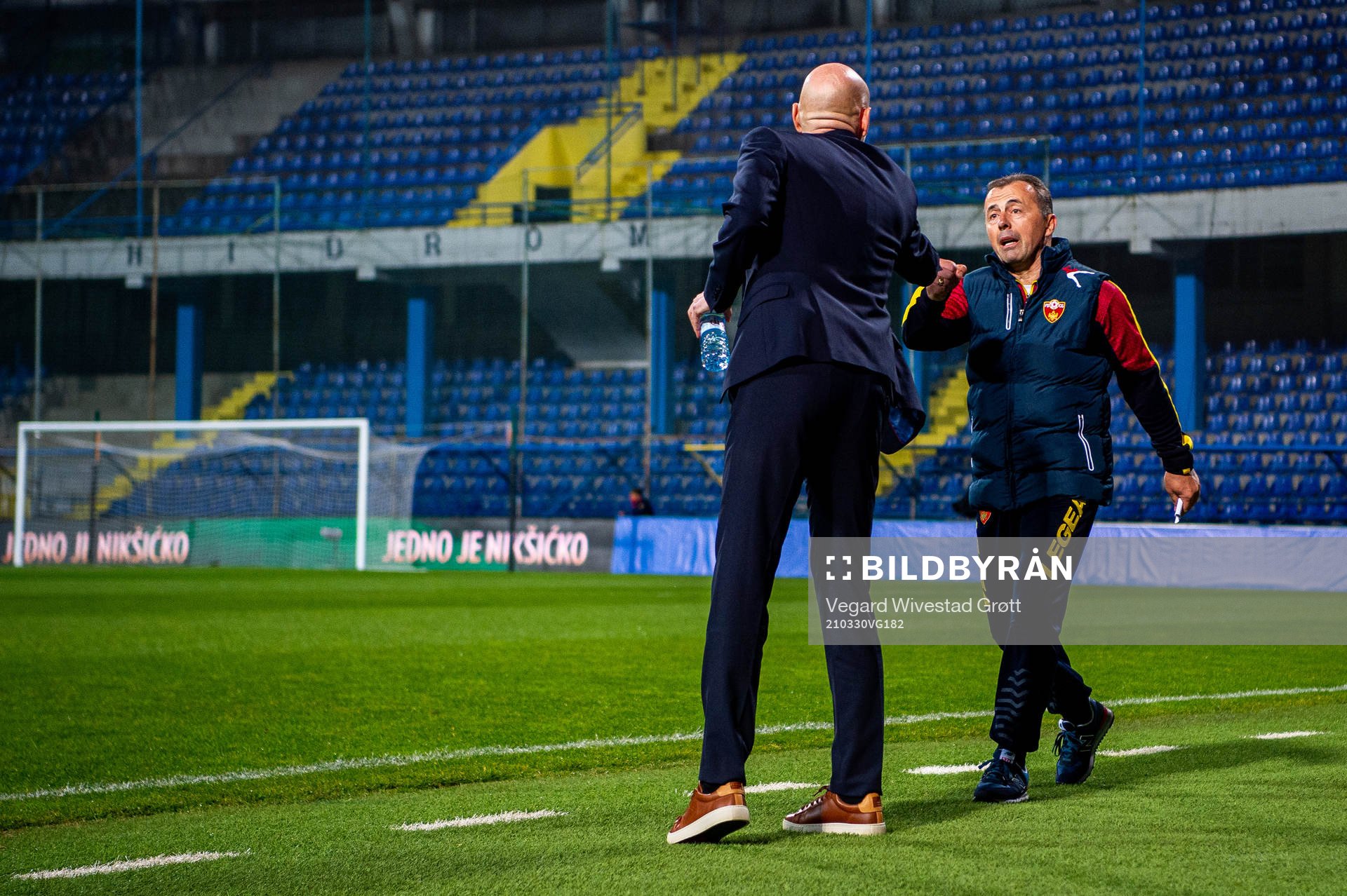 Ståle Solbakken, head coach of Norway, and Miodrag