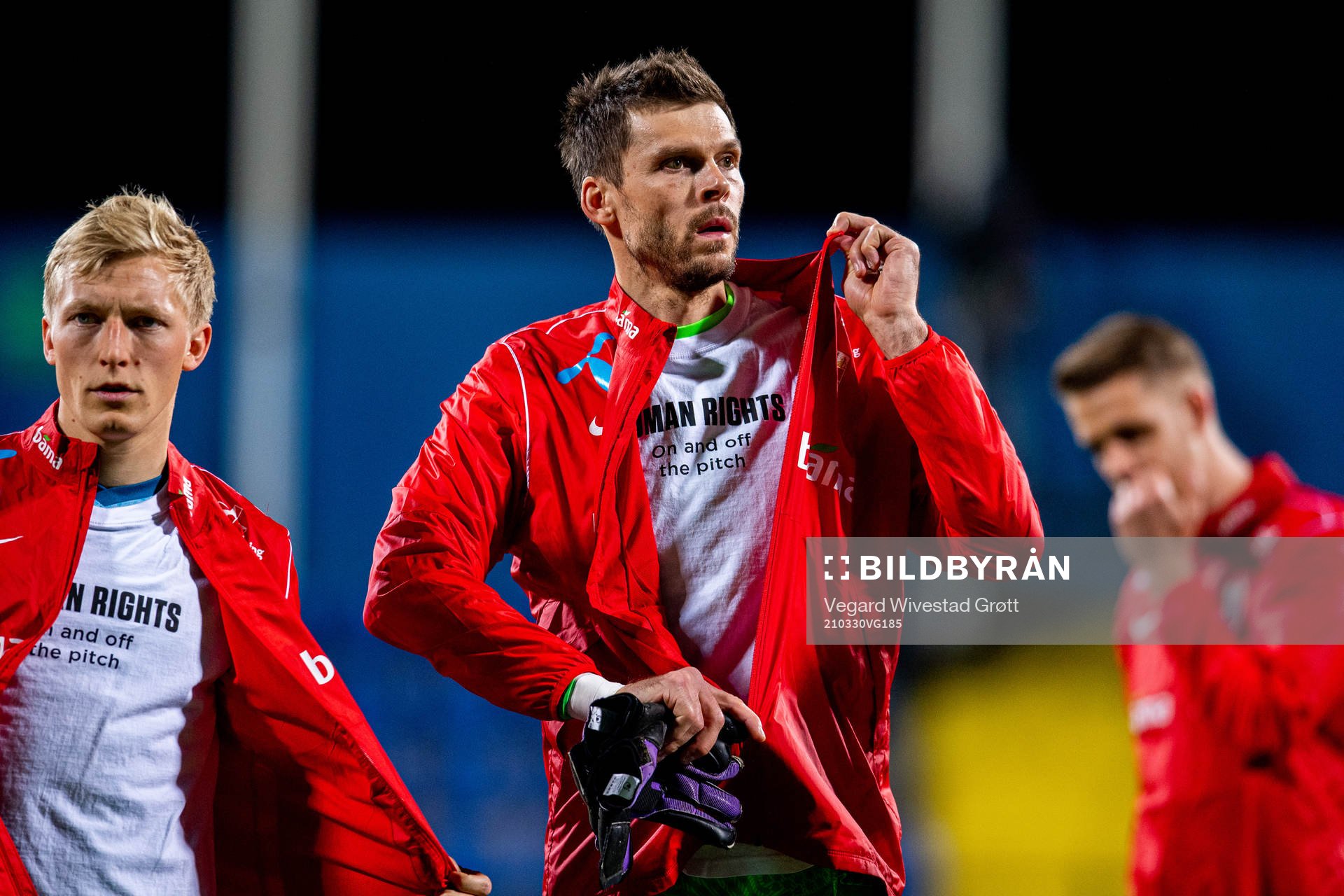 Goalkeeper Rune Almenning Jarstein of Norway wearing a