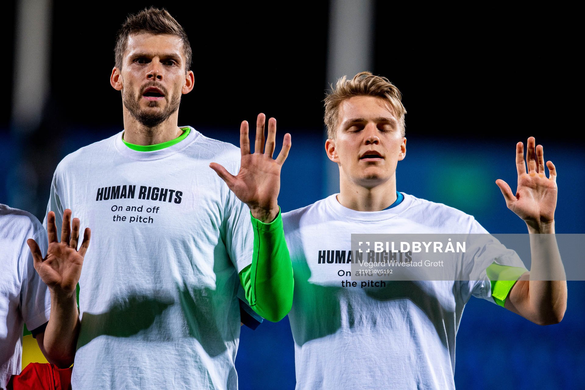 Goalkeeper Rune Almenning Jarstein and Martin Ødegaard of