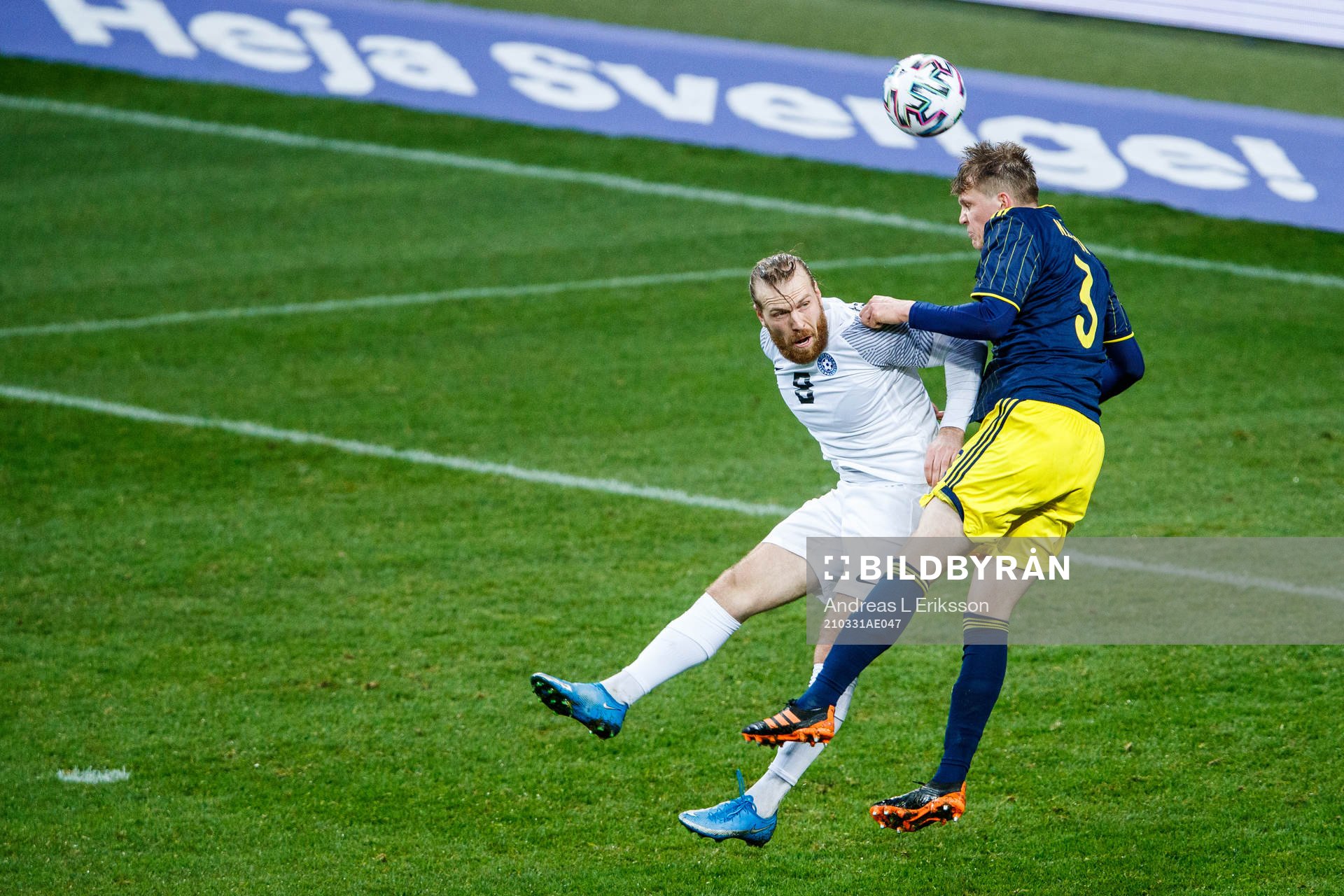 Henri Anier of Estonia and Joakim Nilsson of Sweden