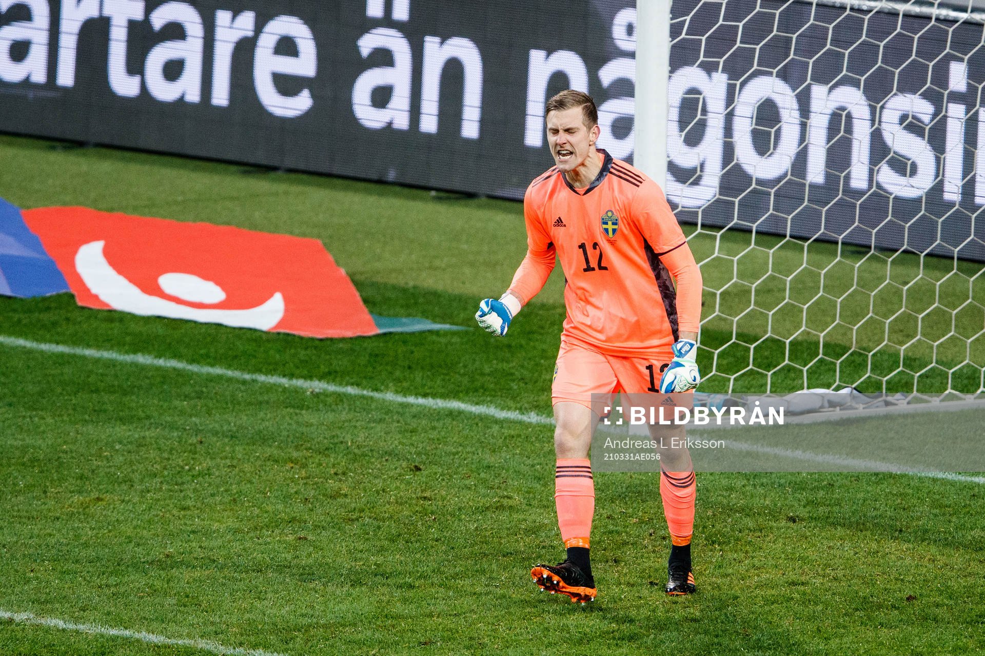 goalkeeper Karl-Johan Johnsson of Sweden