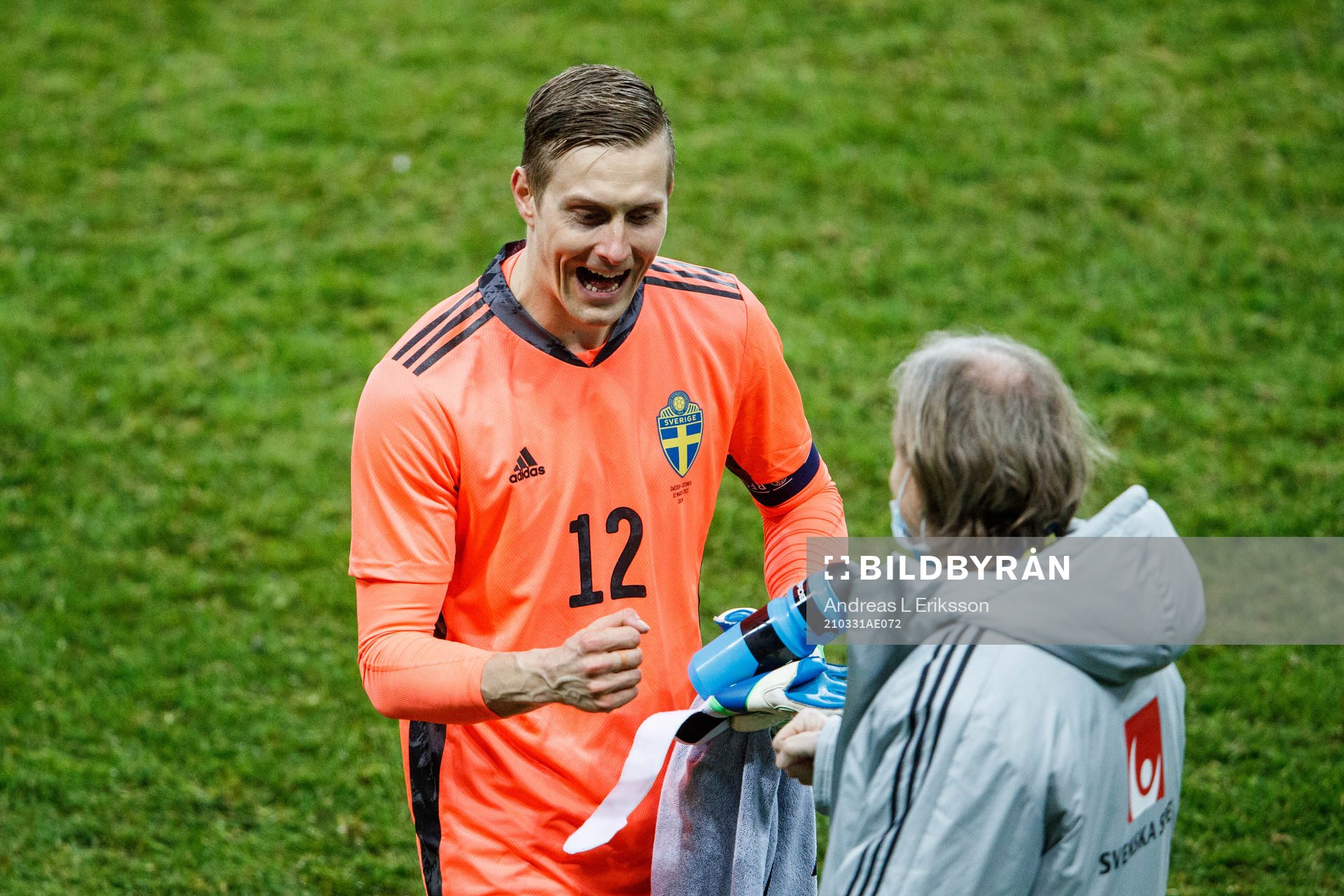 goalkeeper Karl-Johan Johnsson of Sweden