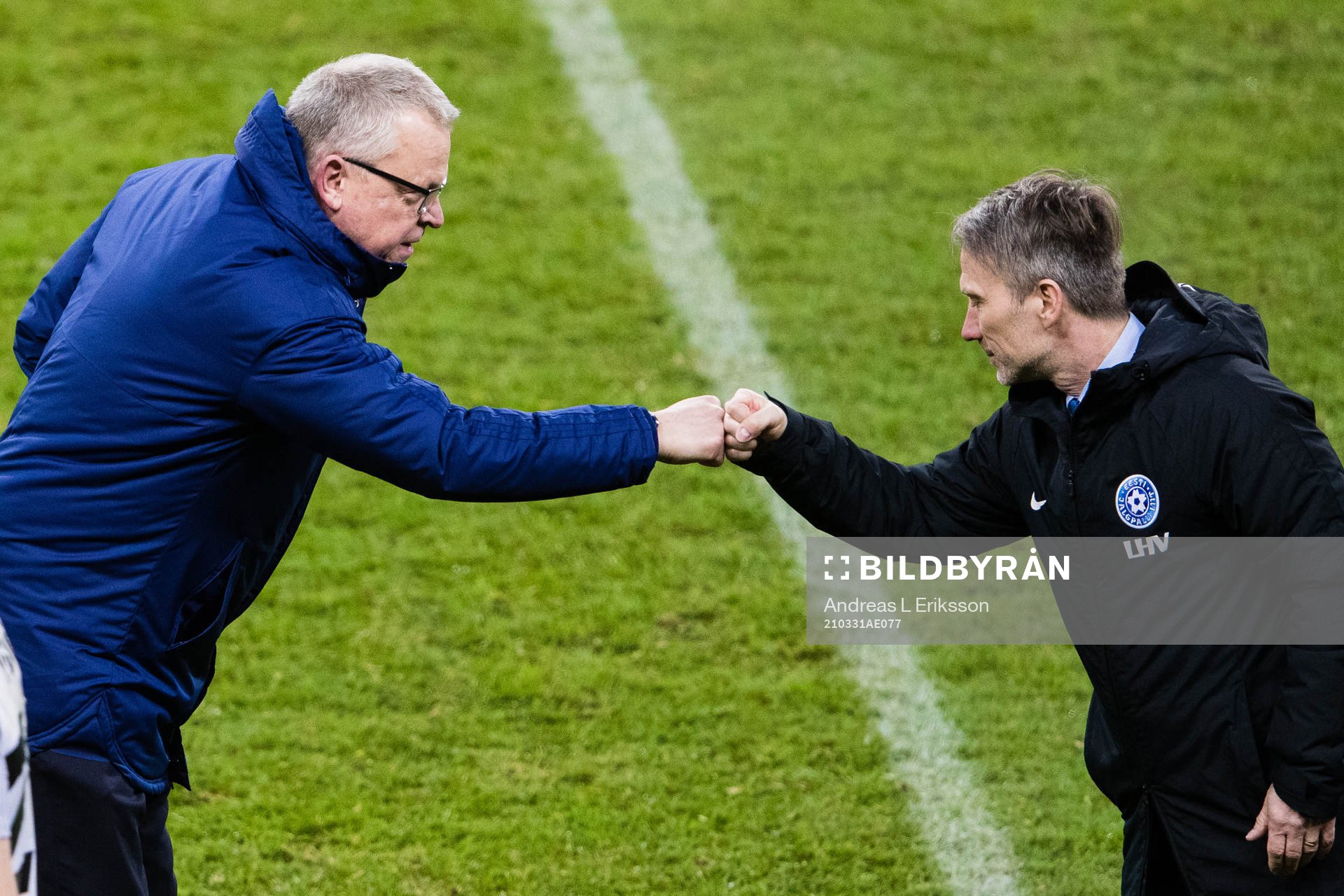 Janne Andersson, head coach of Sweden, and Martin Reim,