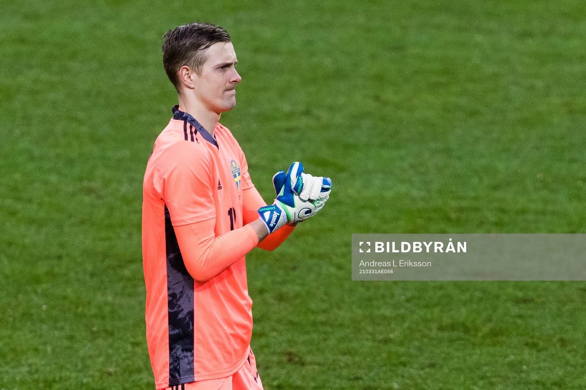 Goalkeeper Karl-Johan Johnsson of Sweden
