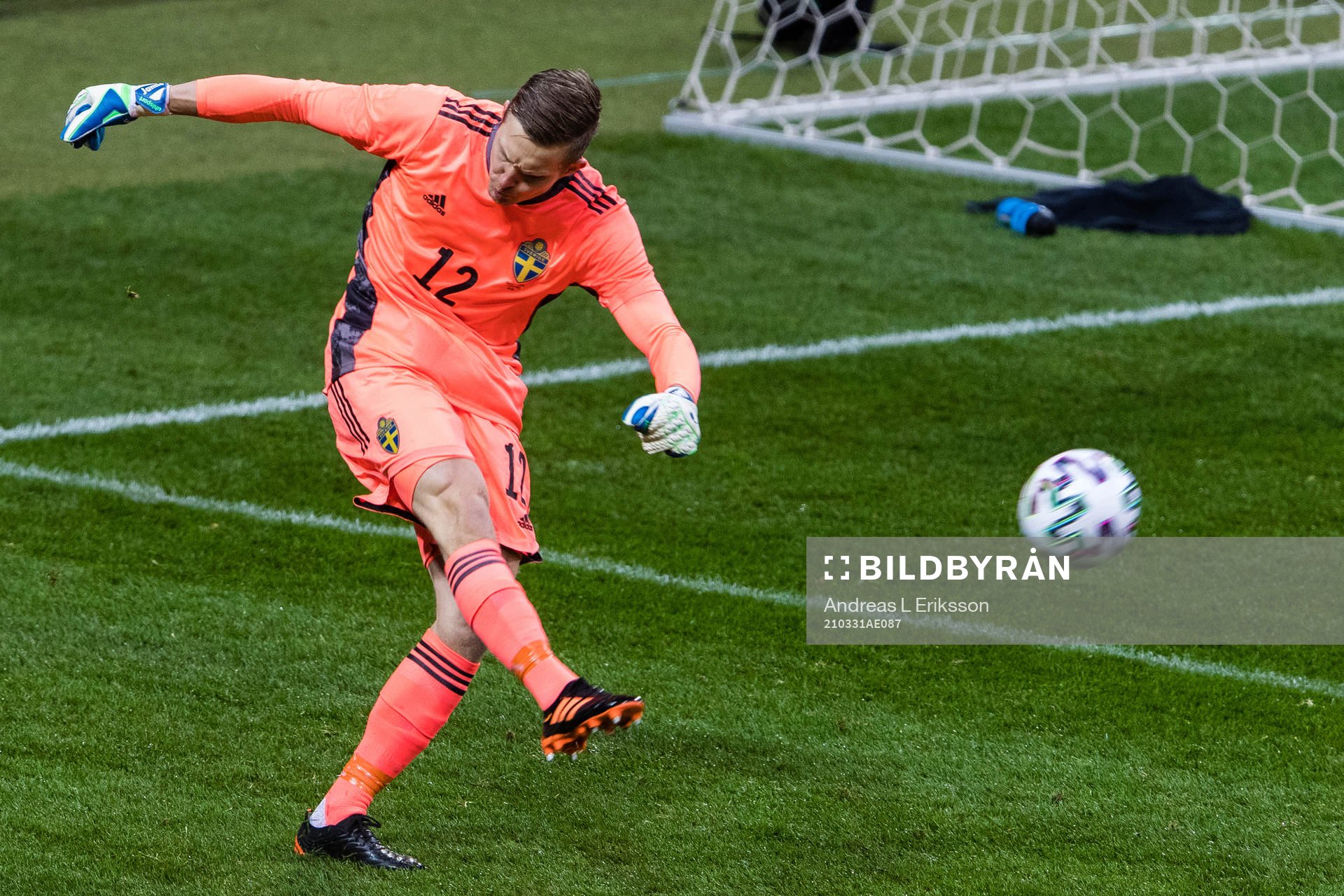 Goalkeeper Karl-Johan Johnsson of Sweden
