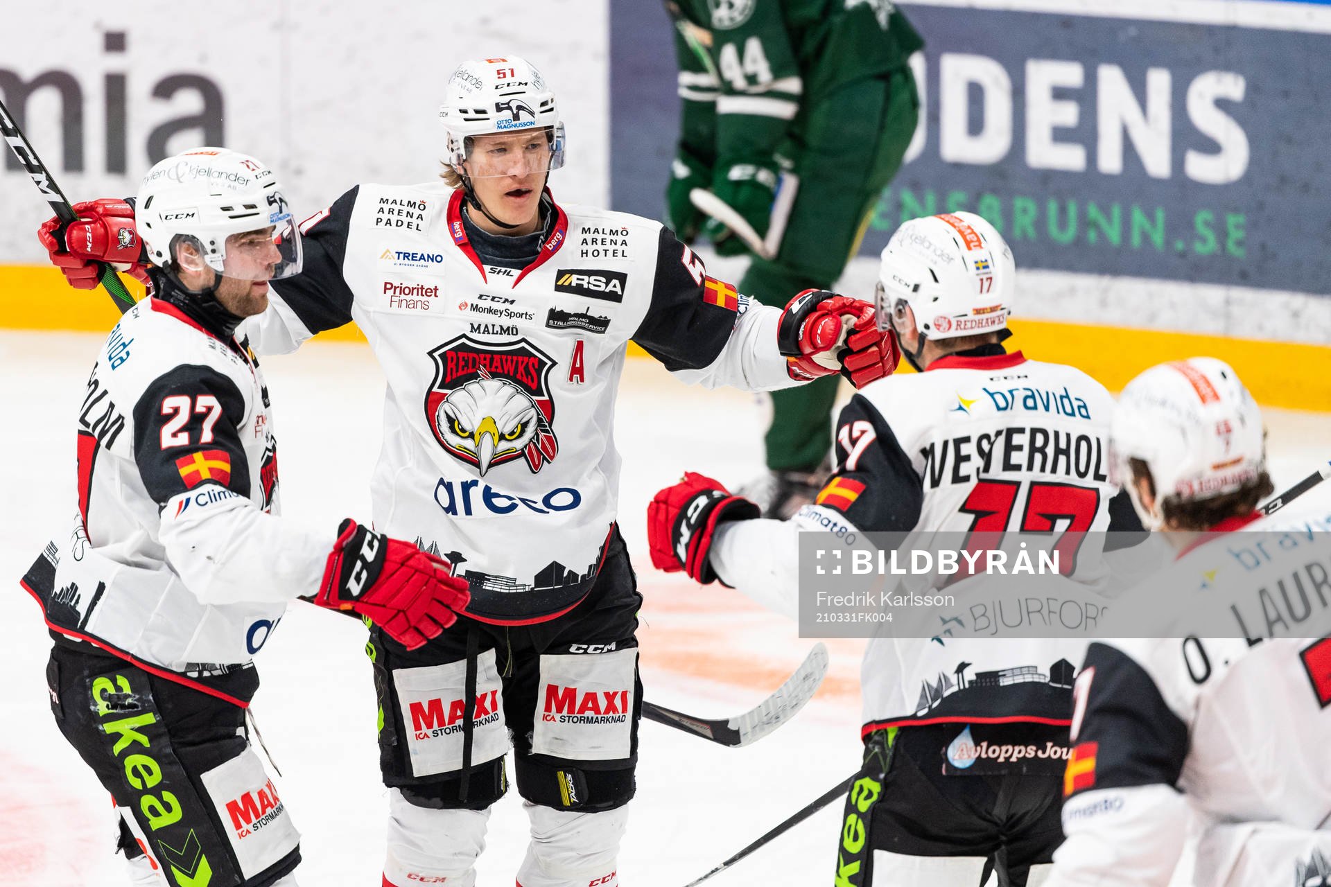 Malmö Redhawks Ponthus Westerholm och Emil Sylvegård