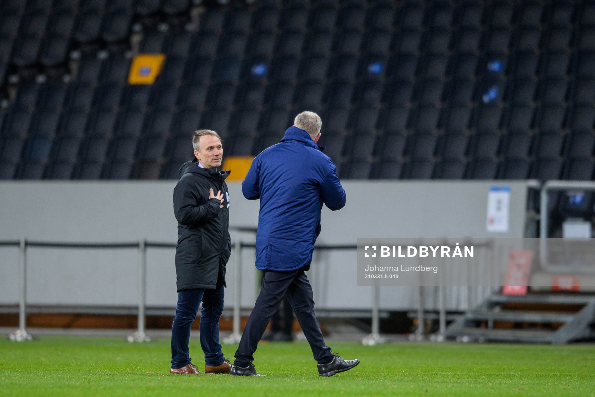 Martin Reim, head coach of Estonia and Janne Andersson,
