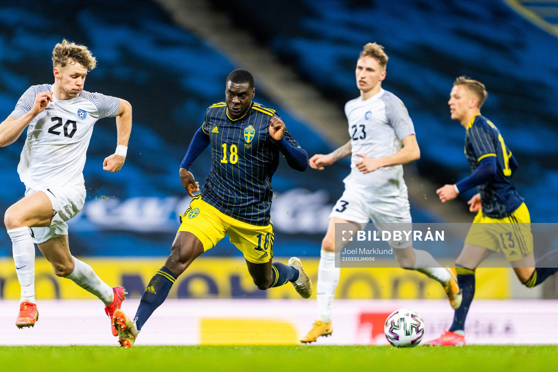 Markus Poom of Estonia and Ken Sema of Sweden