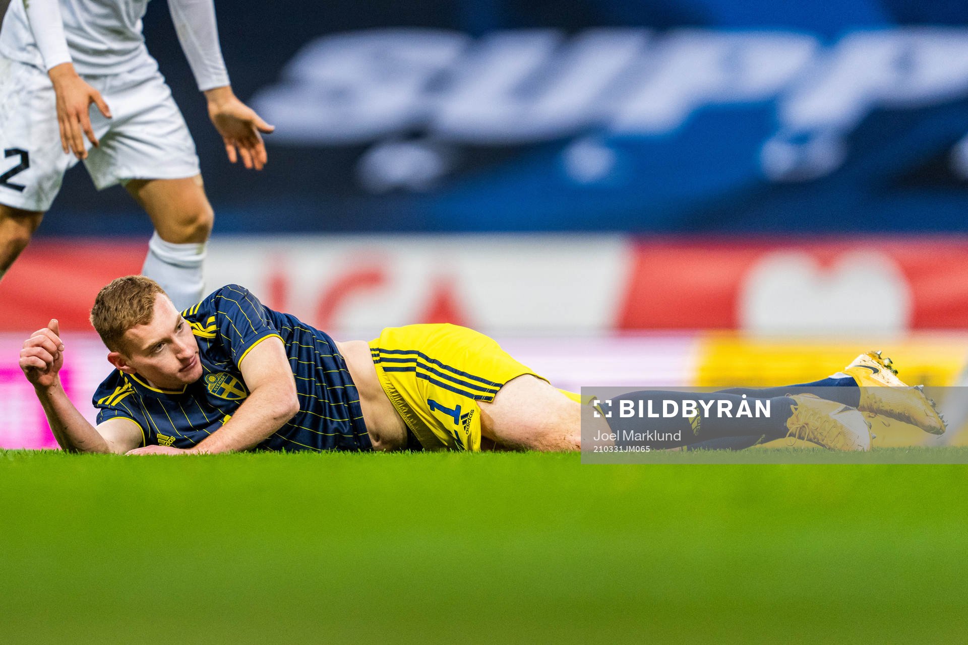 Dejan Kulusevski of Sweden lying down