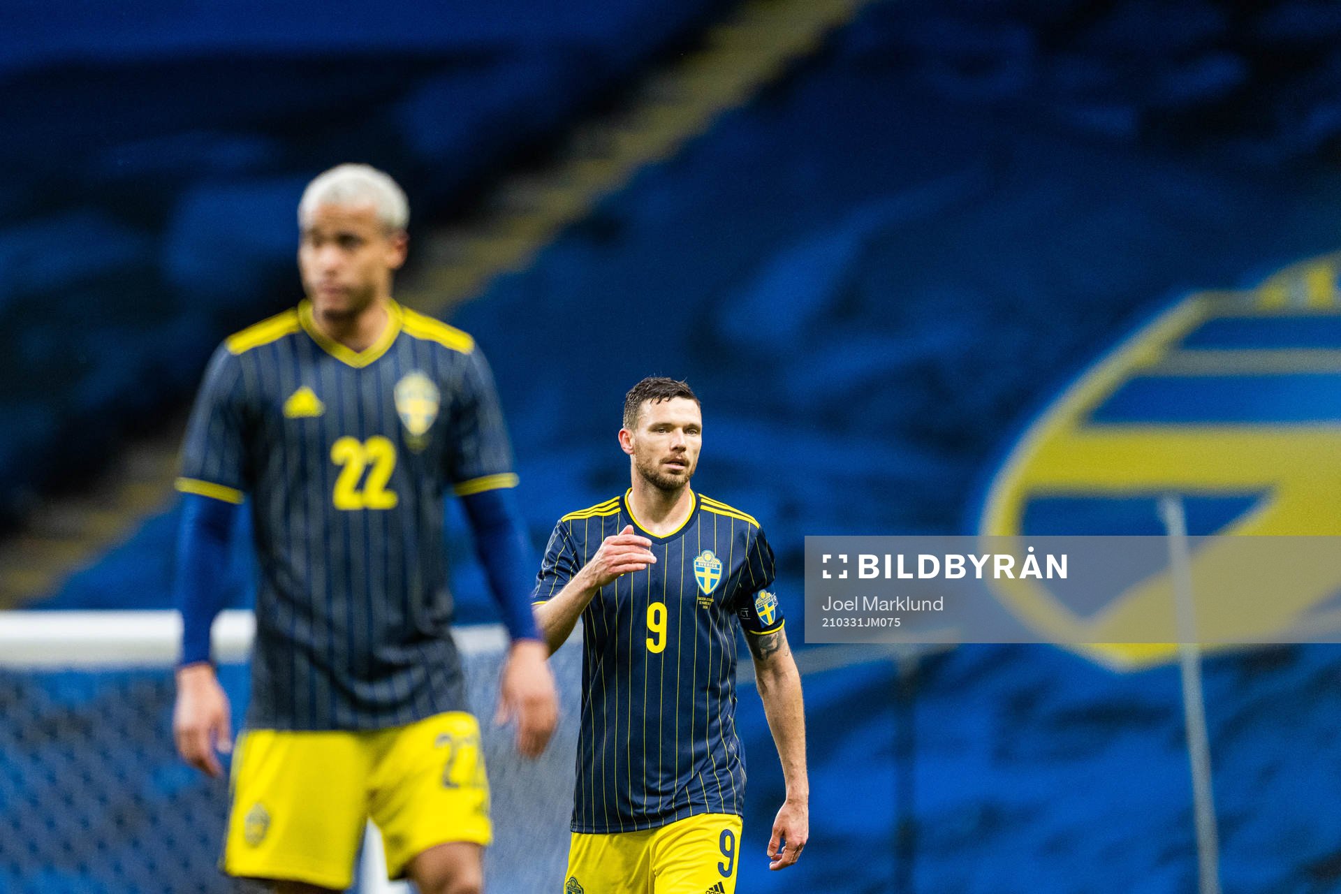 Robin Quaison and Marcus Berg of Sweden