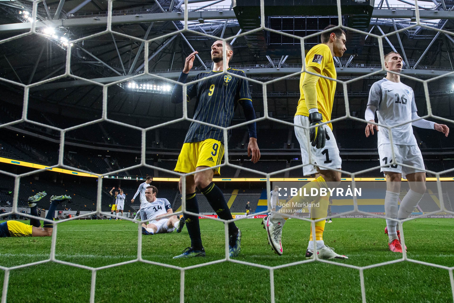 Marcus Berg of Sweden looks dejected