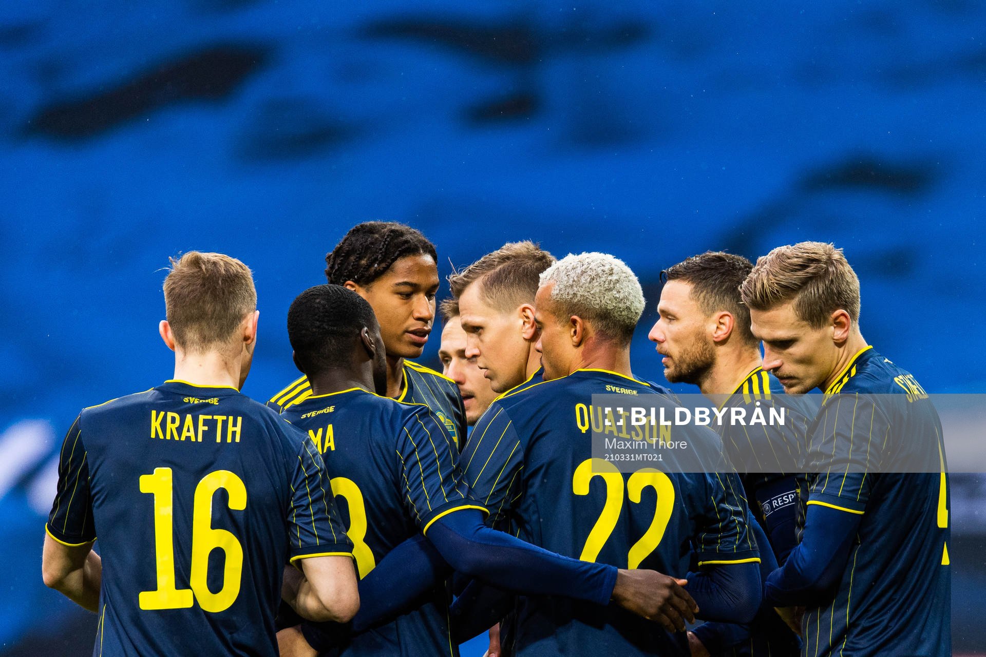 Marcus Berg of Sweden celebrates with team mates