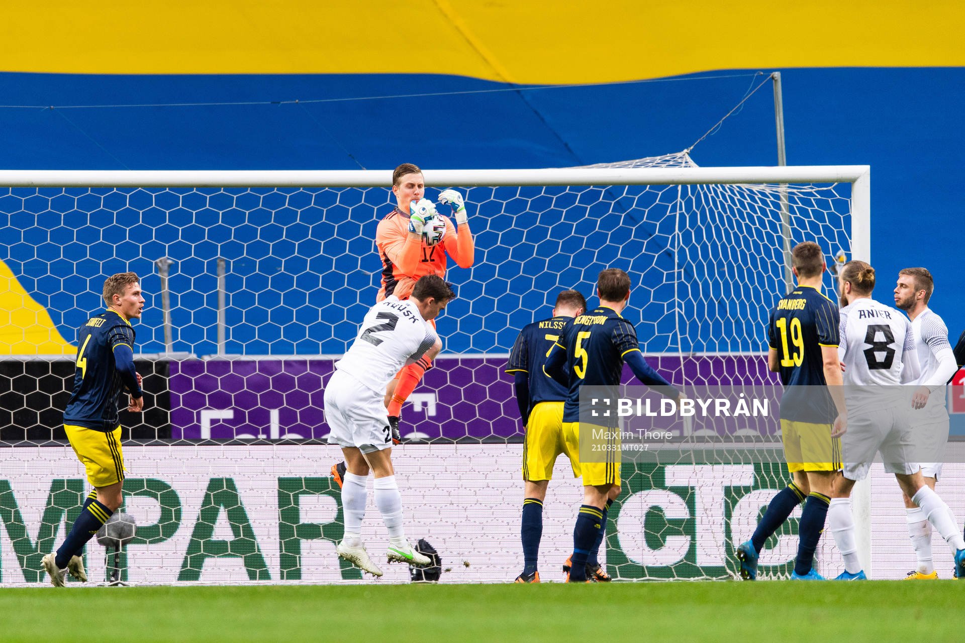 Goalkeeper Karl-Johan Johnsson with a save