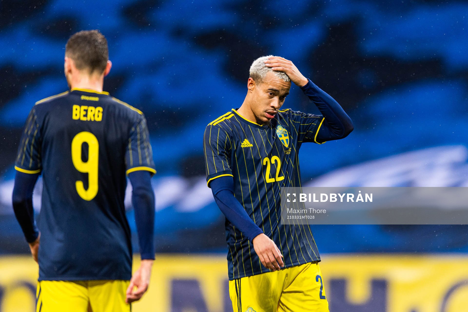 Marcus Berg and Robin Quaison of Sweden