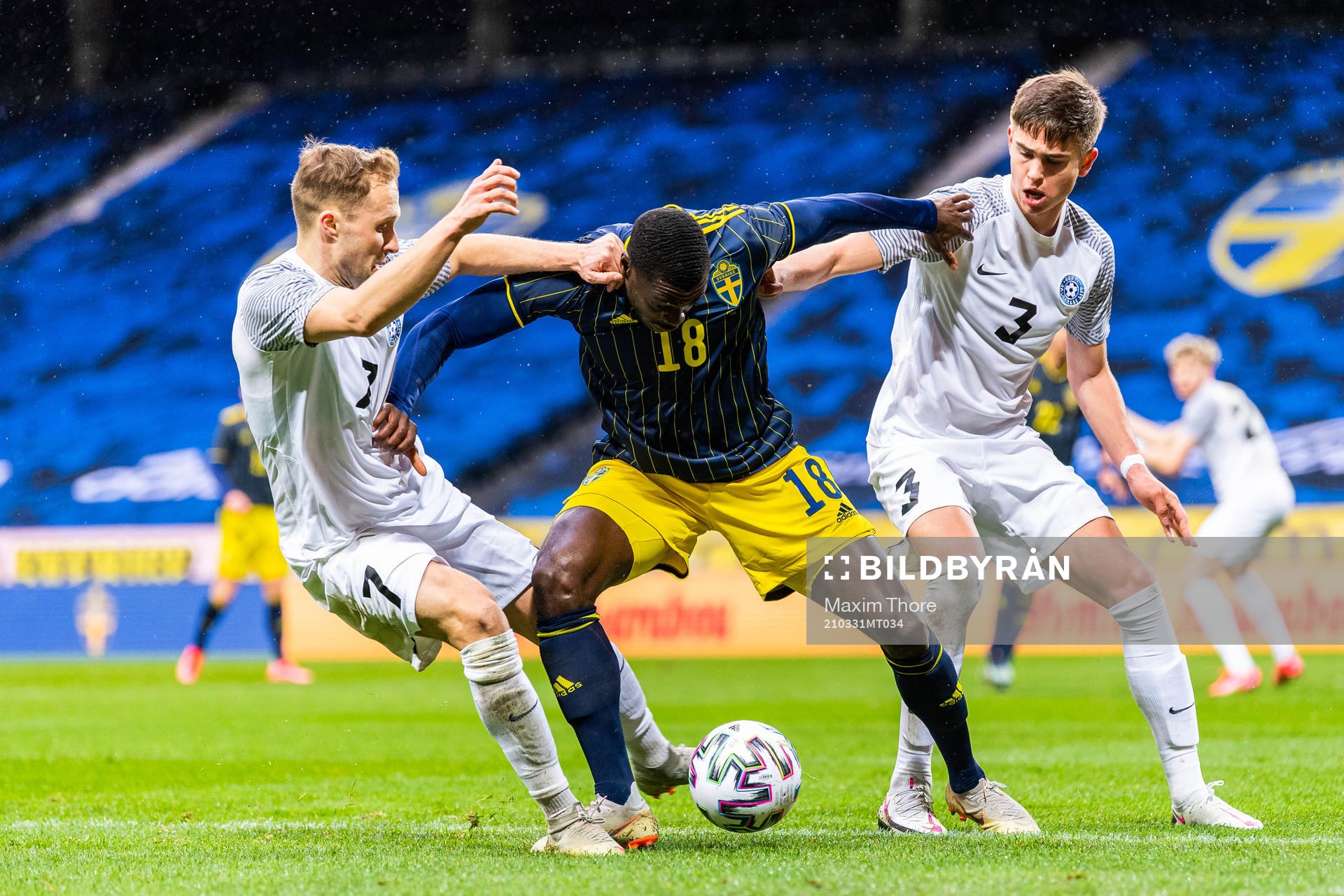 Sander Puri and Maksim Paskotsi of Estonia against Ken Sema
