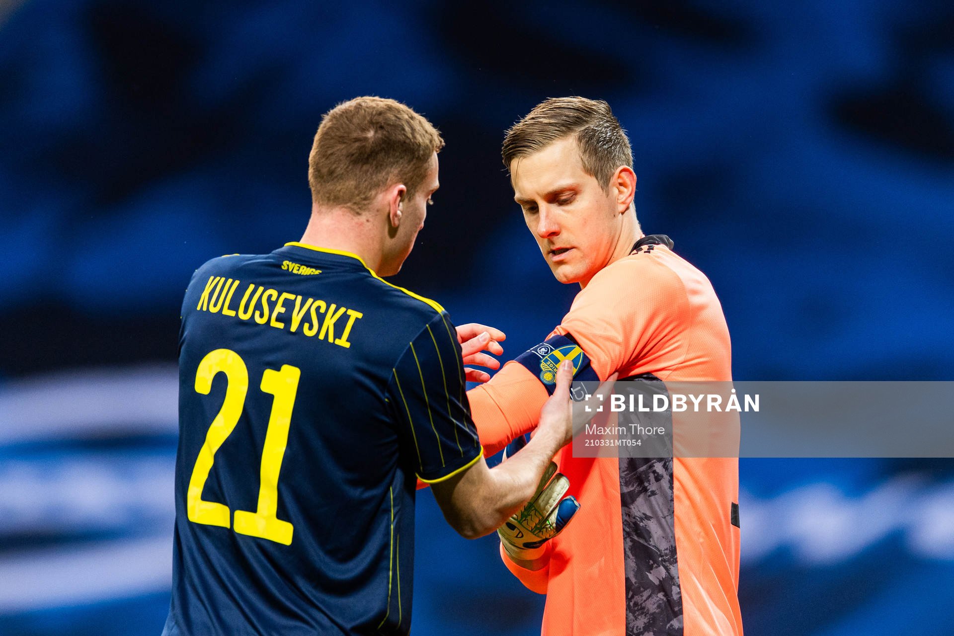 Dejan Kulusevski and goalkeeper Karl-Johan Johnsson of