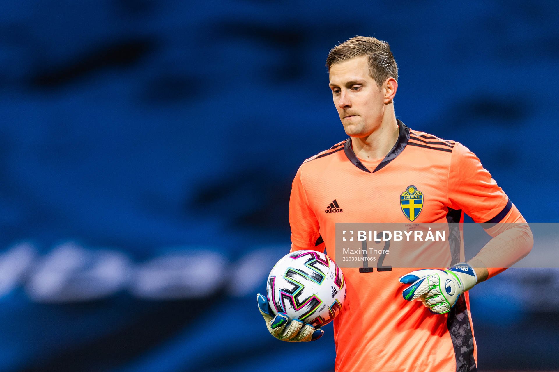 Goalkeeper Karl-Johan Johnsson of Sweden