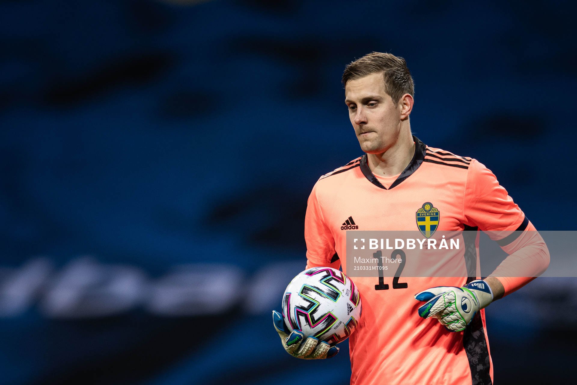 Goalkeeper Karl-Johan Johnsson of Sweden