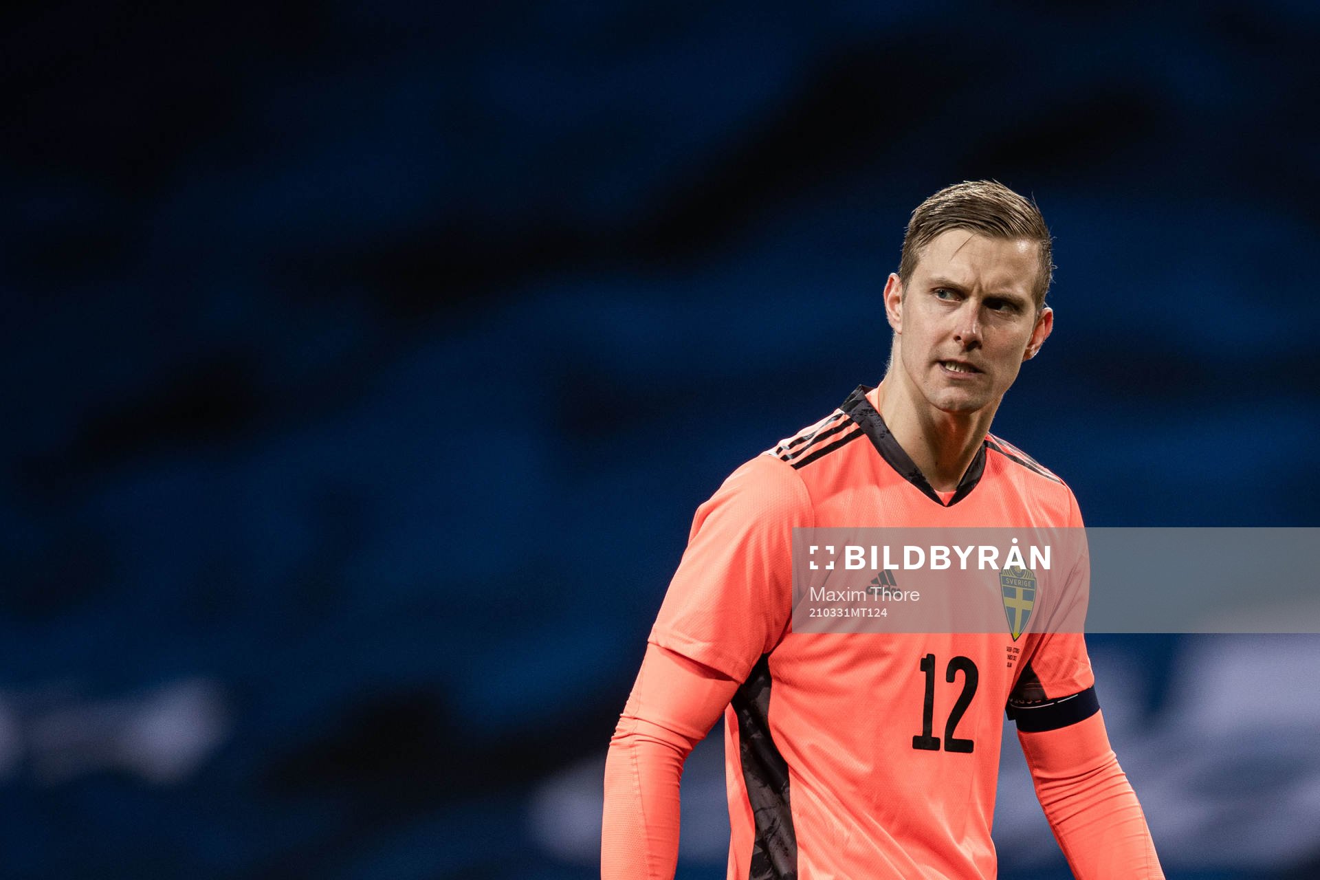 Goalkeeper Karl-Johan Johnsson of Sweden