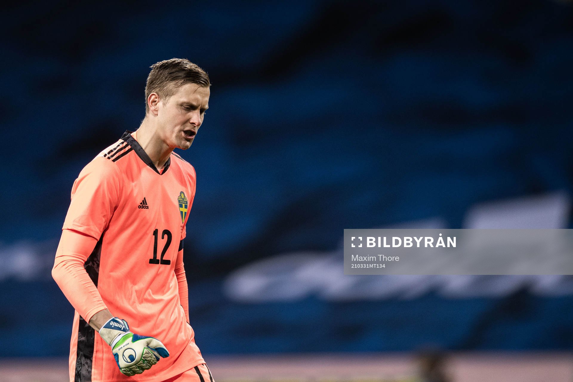 Goalkeeper Karl-Johan Johnsson of Sweden celebrate