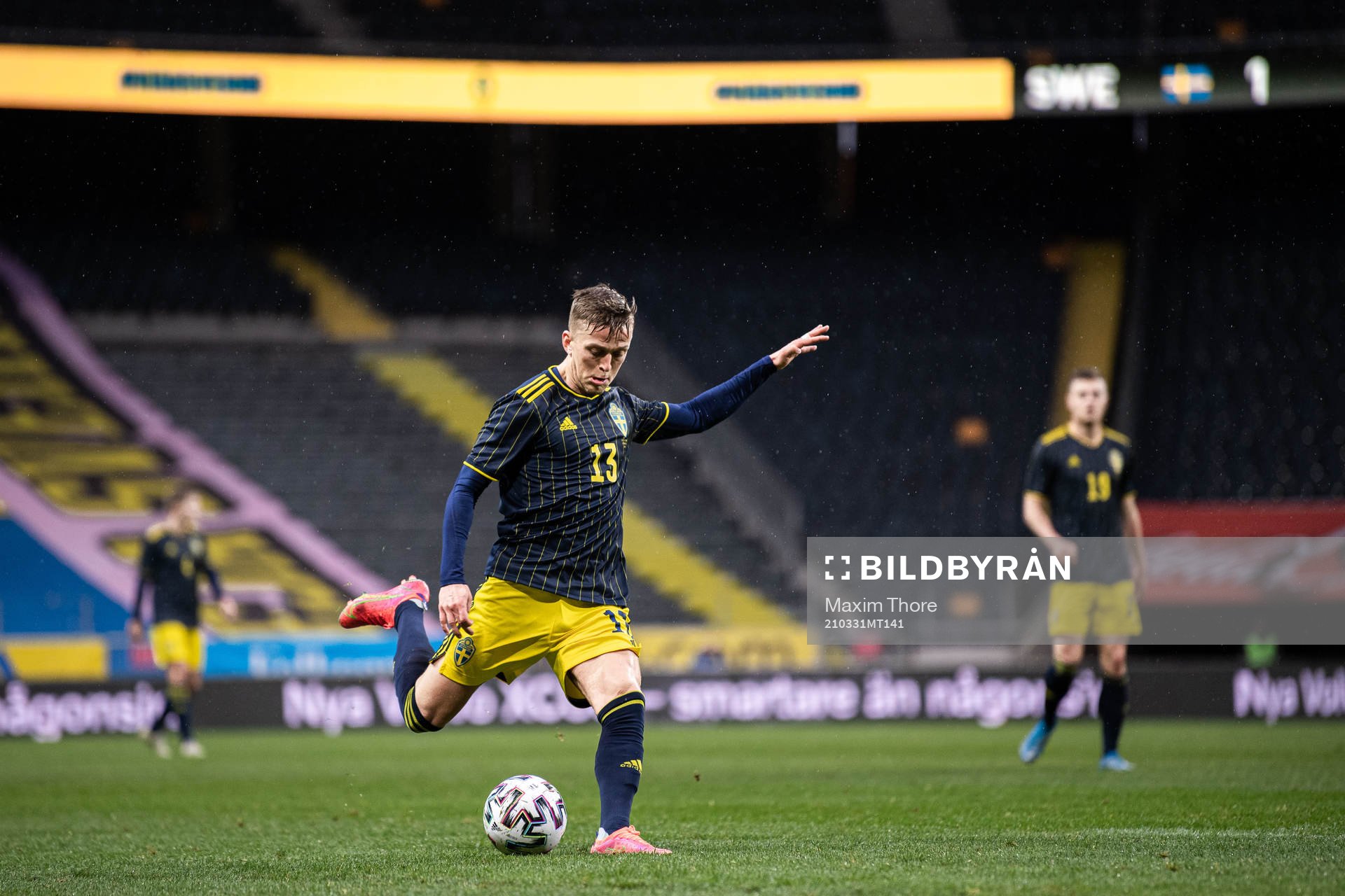 Jesper Karlsson of Sweden during the international friendly football match between Sweden and Estonia on March 31, 2021 in Stockholm.