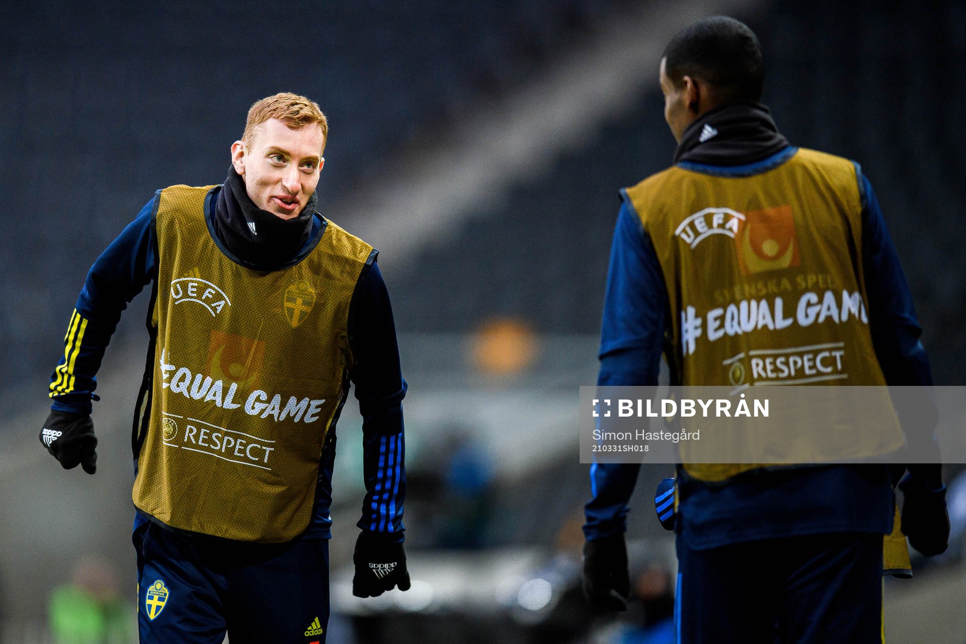 Dejan Kulusevski and Alexander Isak of Sweden