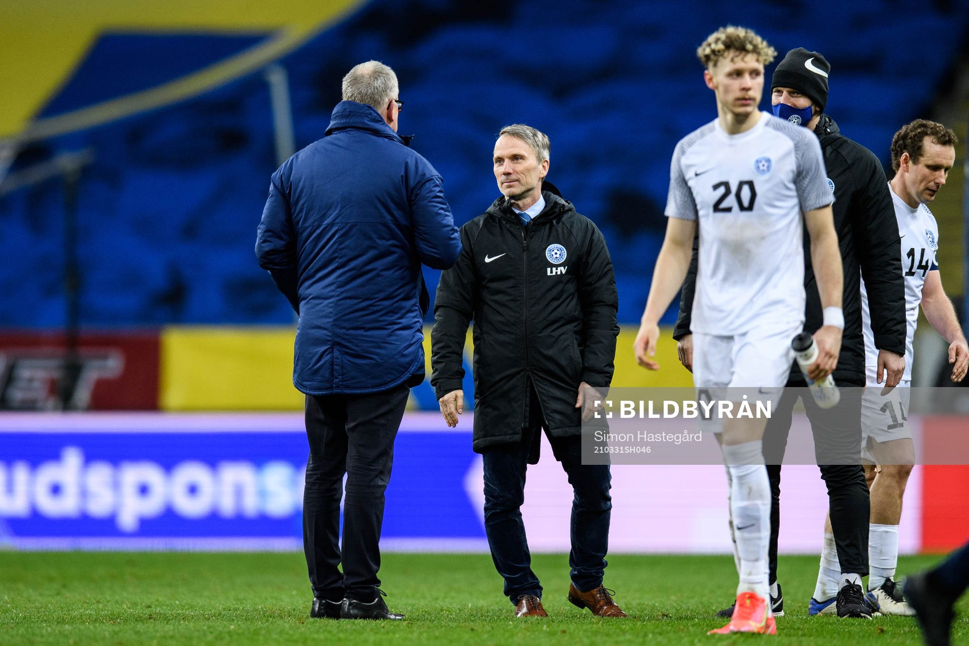 Martin Reim, head coach of Estonia and Janne Andersson,