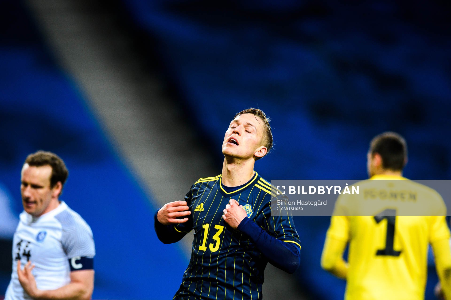Jesper Karlsson of Sweden looks dejected