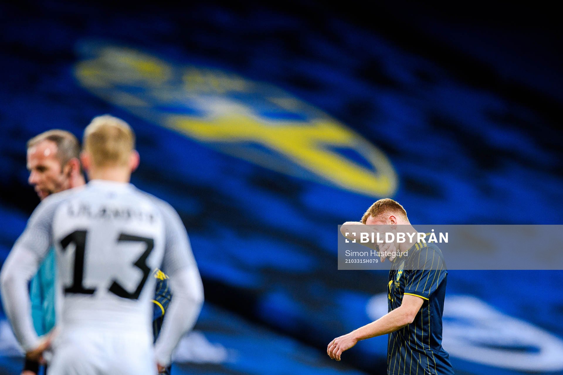 Dejan Kulusevski of Sweden looks dejected