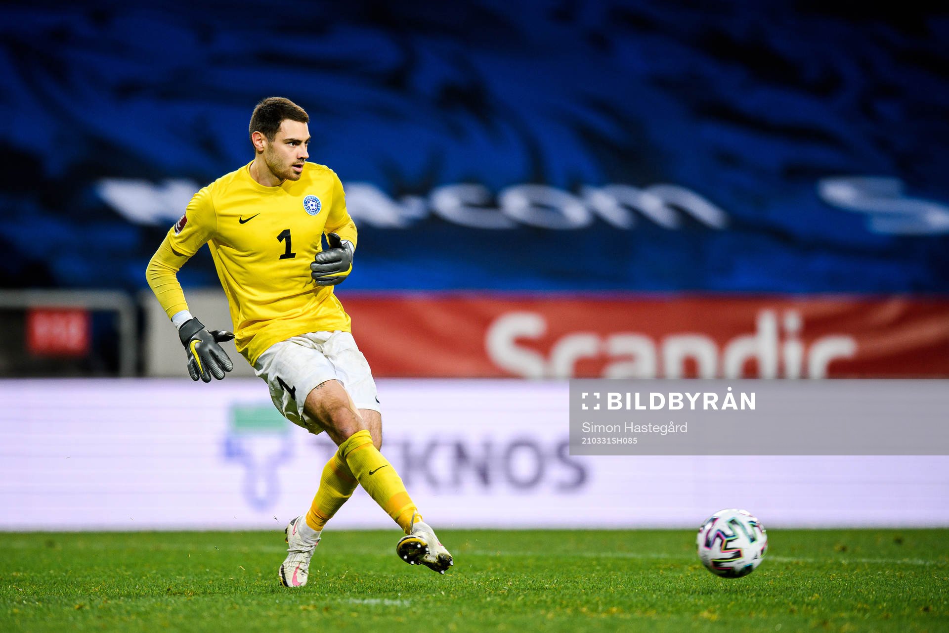 Goalkeeper Matvei Igonen of Estonia