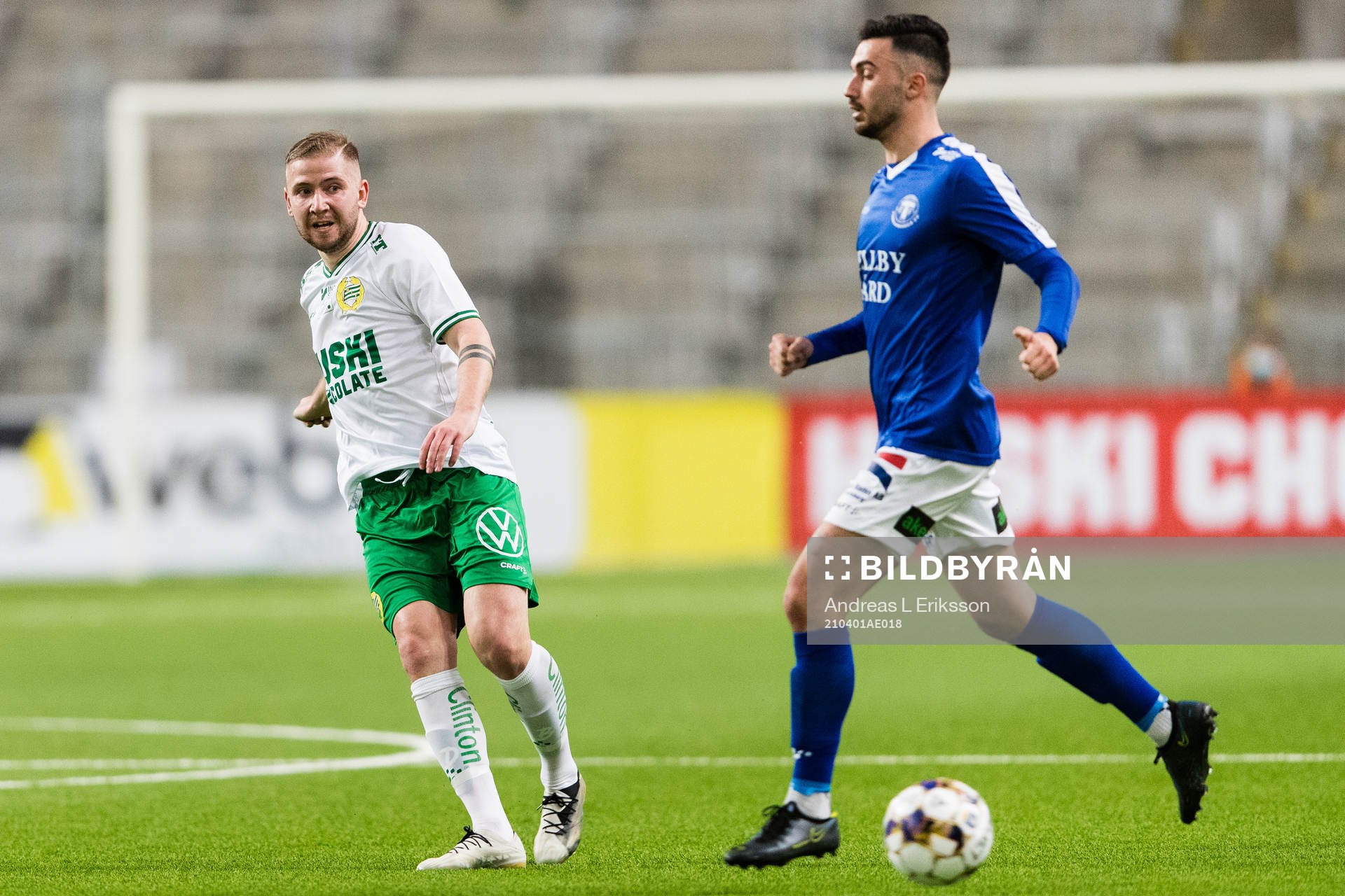 Hammarbys Darijan Bojanic och Trelleborgs Simon Amin