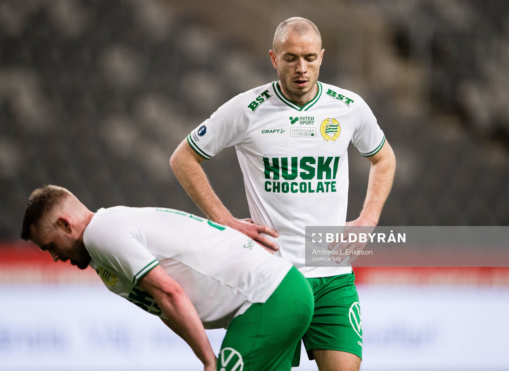 Hammarbys Mads Fenger Nielsen och Jon Gudni Fjoluson deppar
