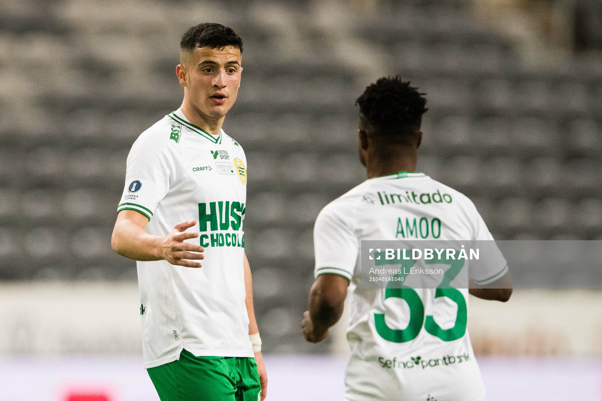 Hammarbys Astrit Selmani och Akinkunmi Amoo