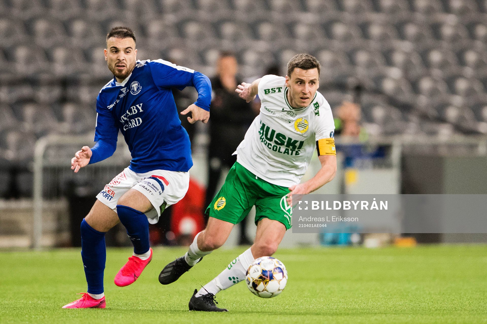 Trelleborgs Dzenis Kozica och Hammarbys Jeppe Andersen