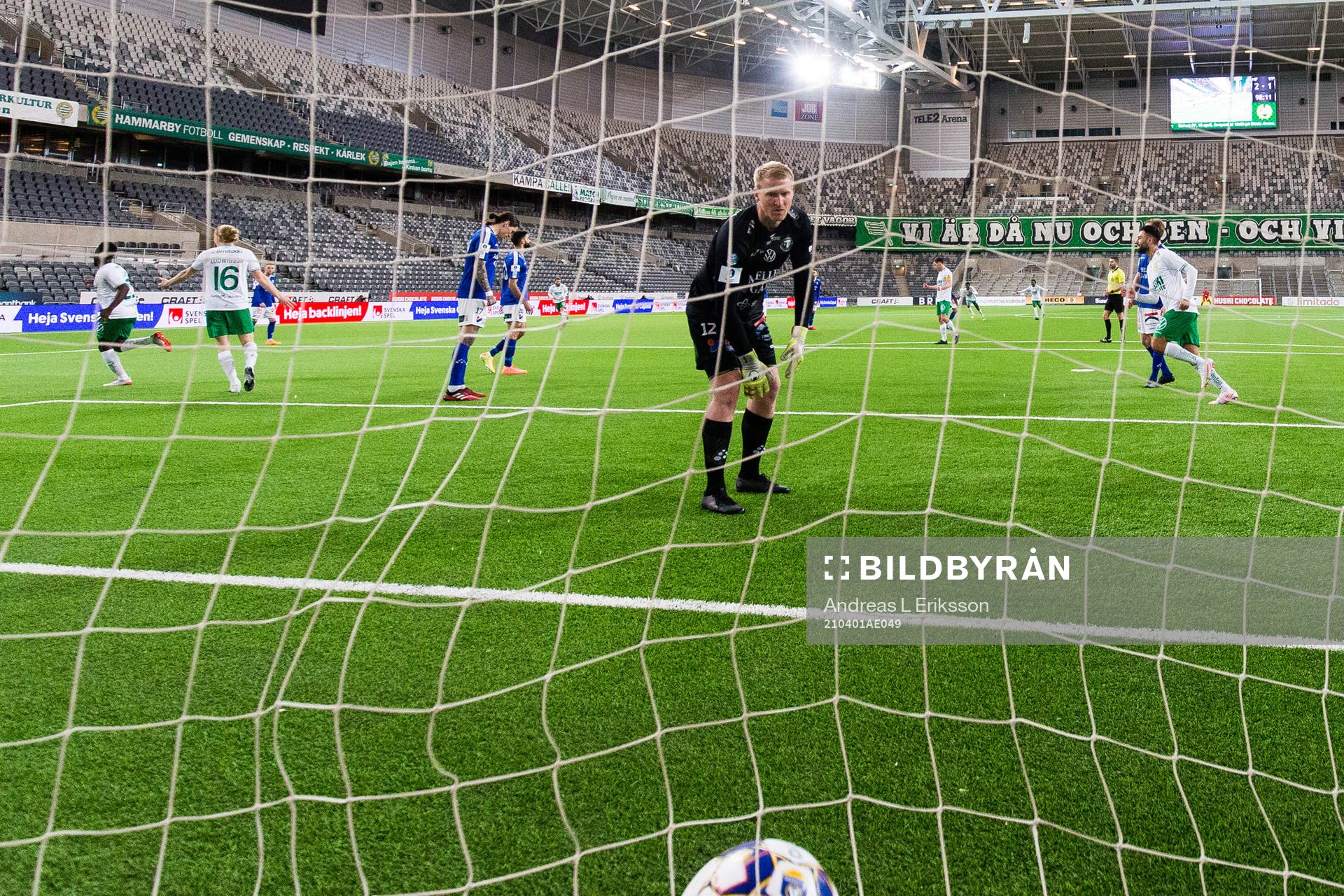 Trelleborgs målvakt Hampus Nilsson deppar