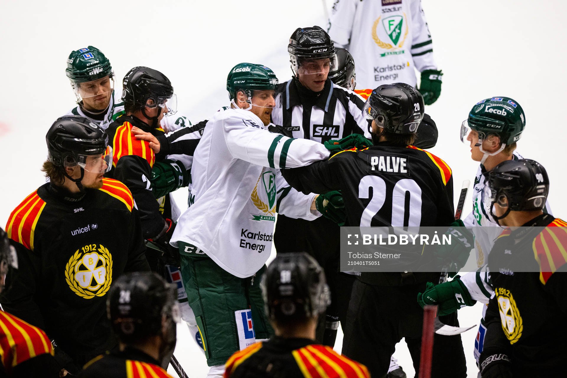 Brynäs Oula Palve och Färjestads Pontus Widerström