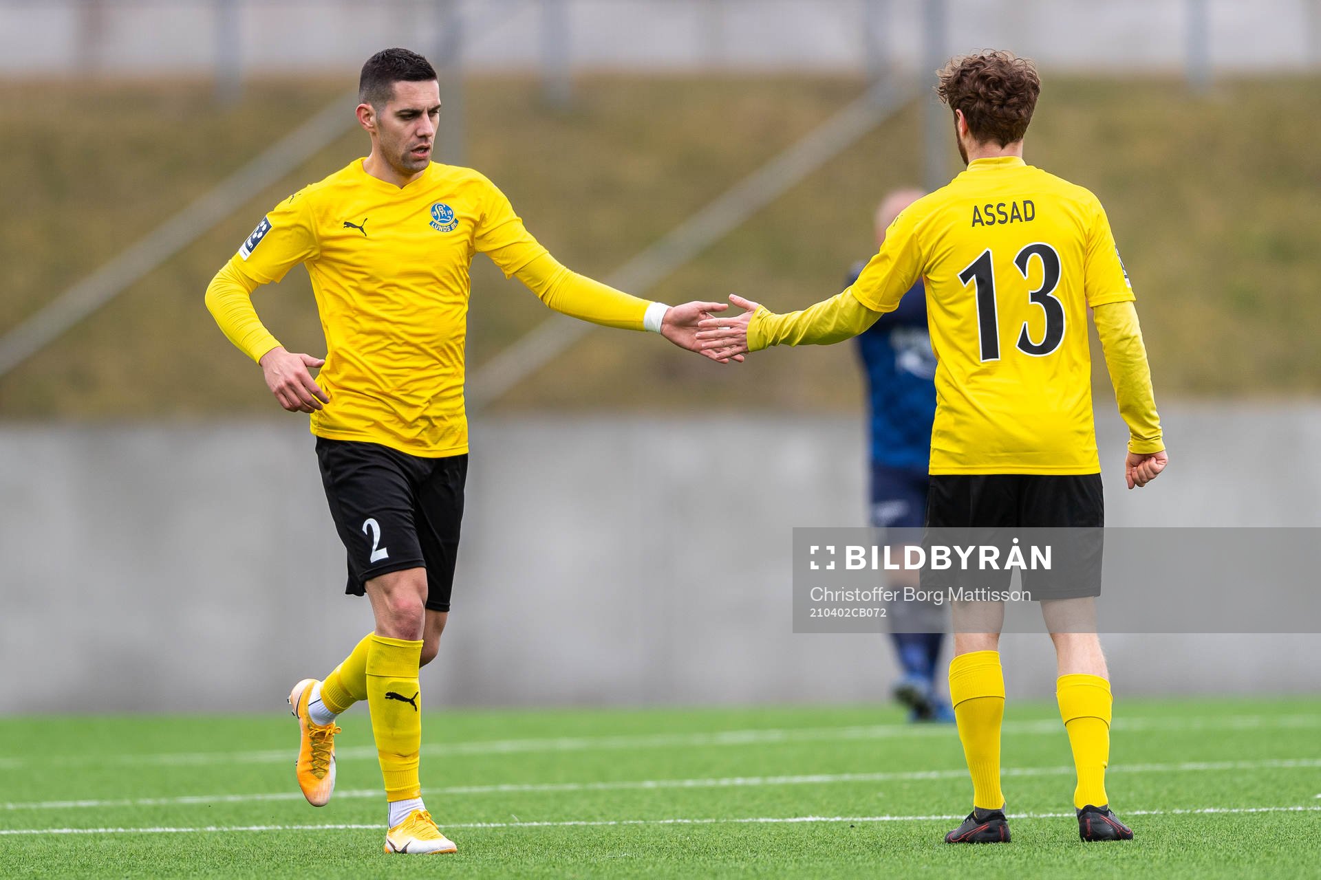 Lunds Bozidar Velickovic och Rebin Asaad jublar