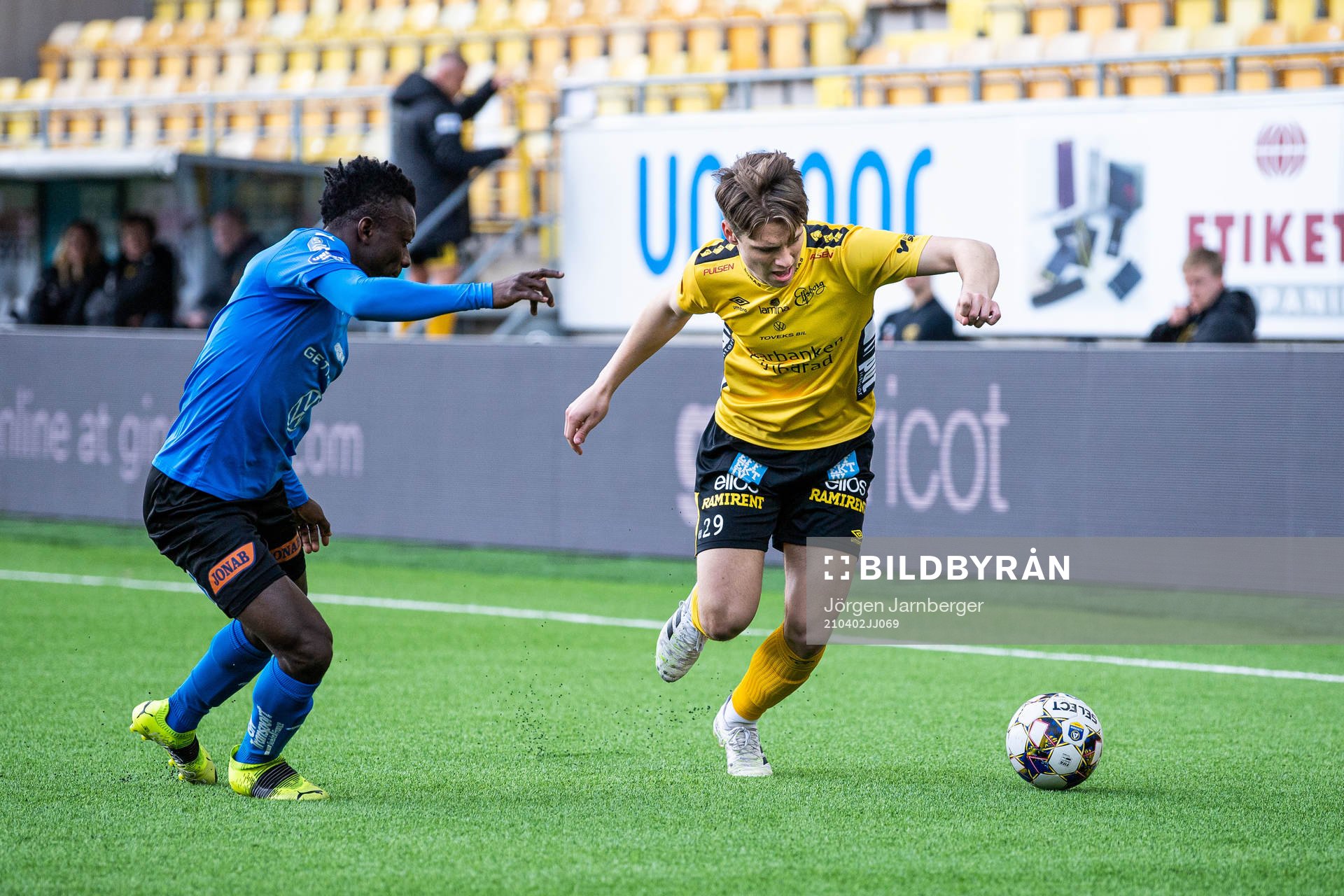 Elfsborgs Oliver Zandén och Halmstads Thomas Boakye