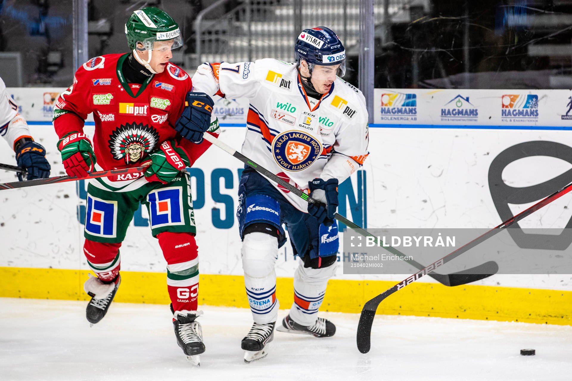 Frölundas Max Friberg och Växjös Hardy Häman Aktell