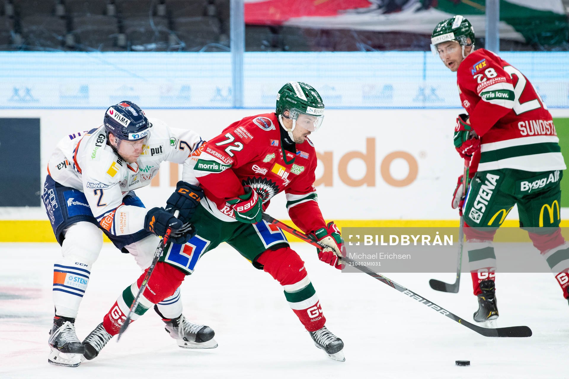 Växjös Christian Folin och Frölundas Patrik Carlsson