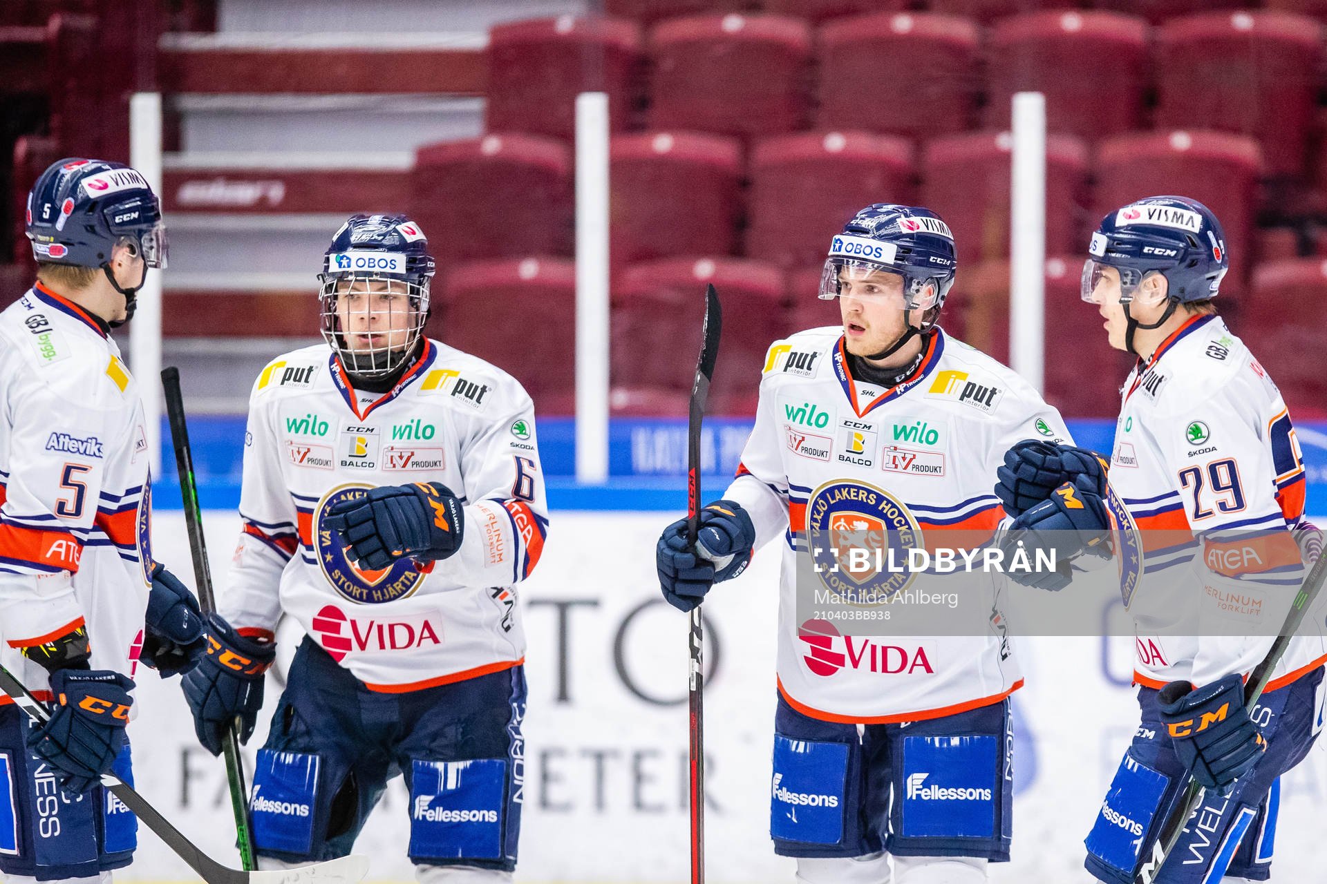 Växjös Juuso Vainio, Victor Stjernborg, Linus Nässén