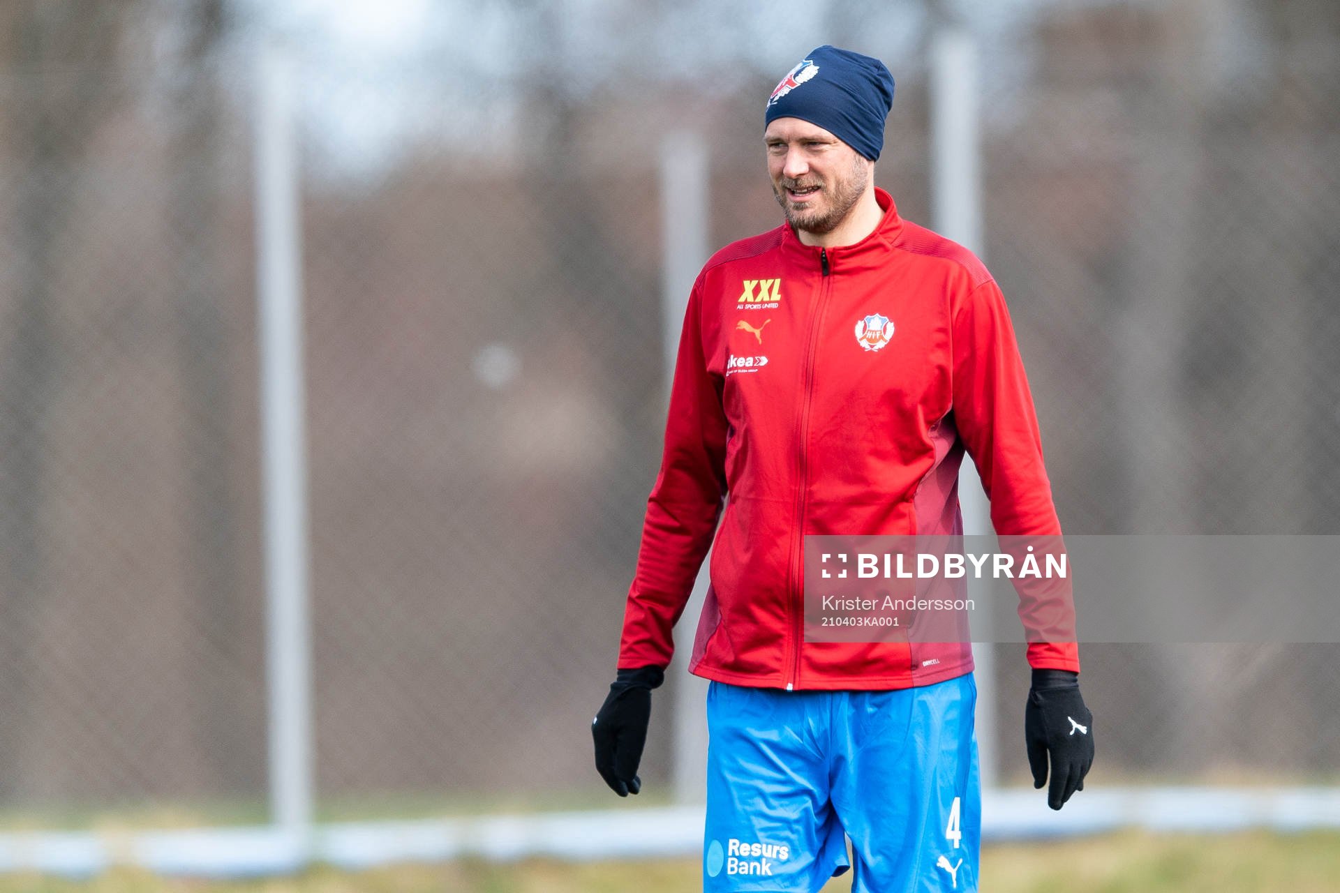 Helsingborgs Andreas Granqvist före träningsmatchen i